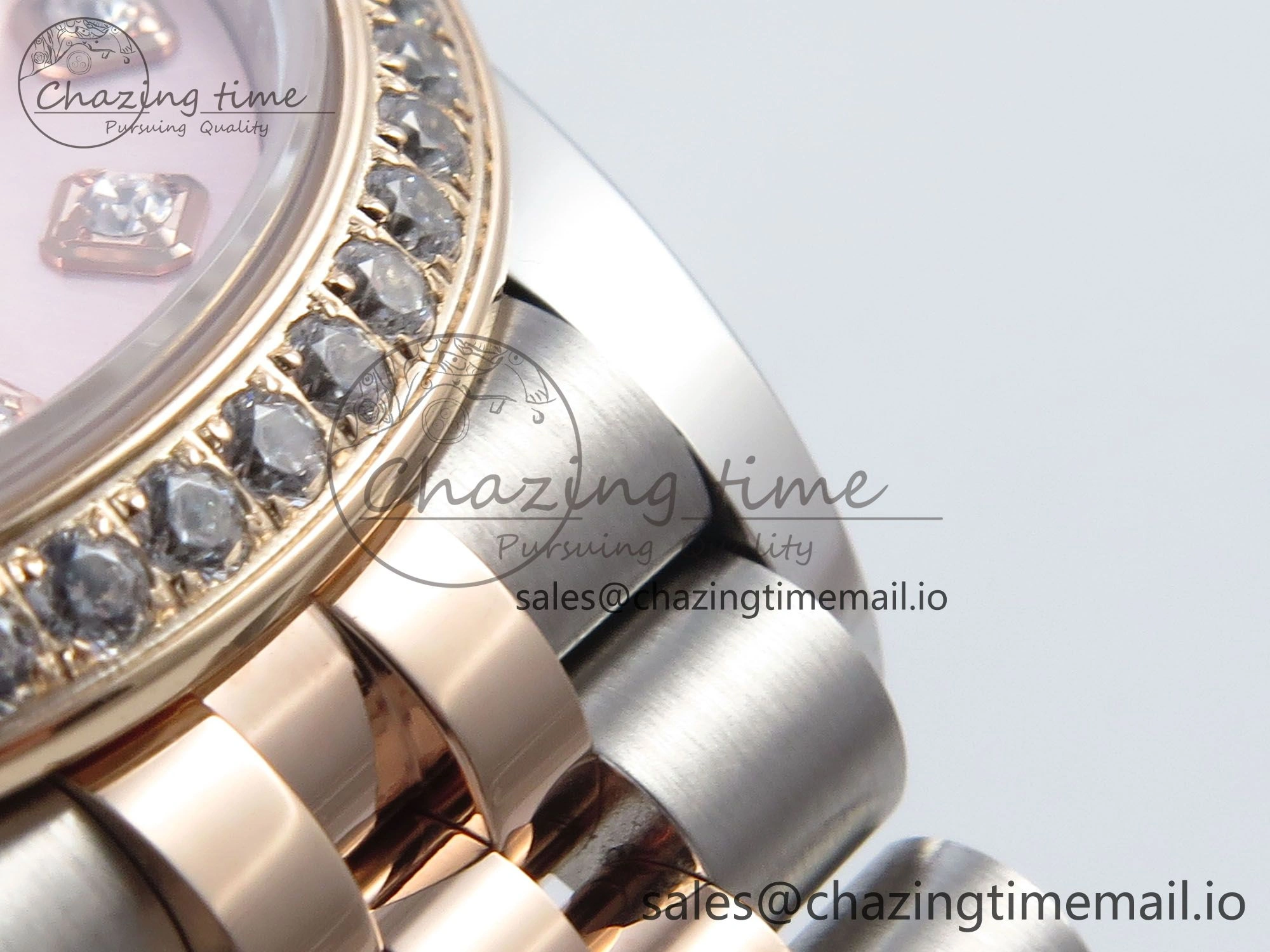 DateJust 31 278381RBR ARF 1:1 Best Edition 904L Steel RG Diamonds Dial Diamonds Bezel on SS RG Jubilee Bracelet ETA 2688