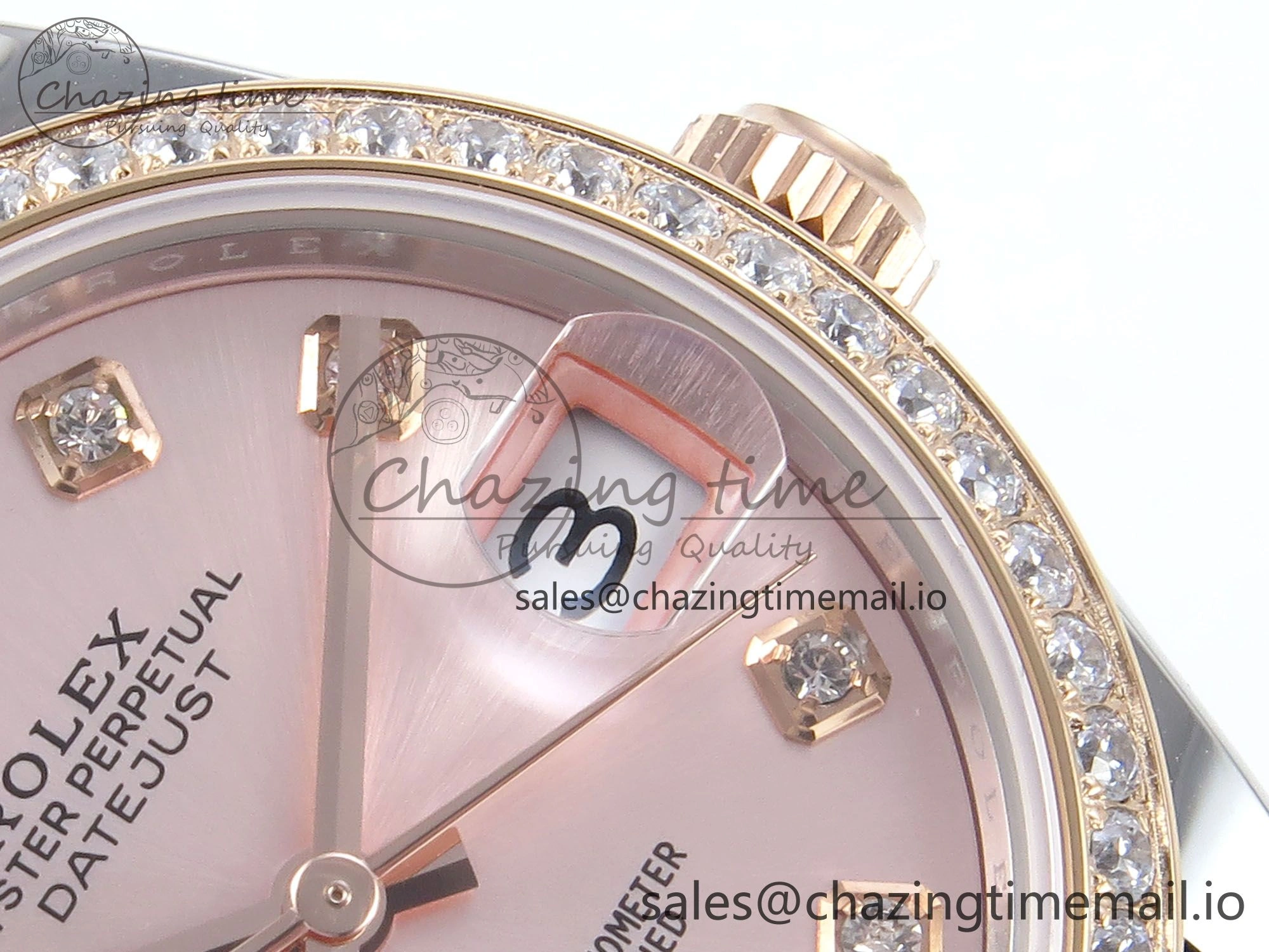 DateJust 31 278381RBR ARF 1:1 Best Edition 904L Steel RG Diamonds Dial Diamonds Bezel on SS RG Oyster Bracelet ETA 2688