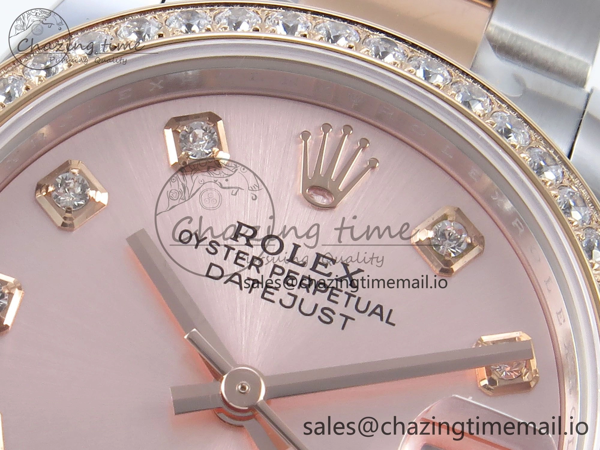 DateJust 31 278381RBR ARF 1:1 Best Edition 904L Steel RG Diamonds Dial Diamonds Bezel on SS RG Oyster Bracelet ETA 2688