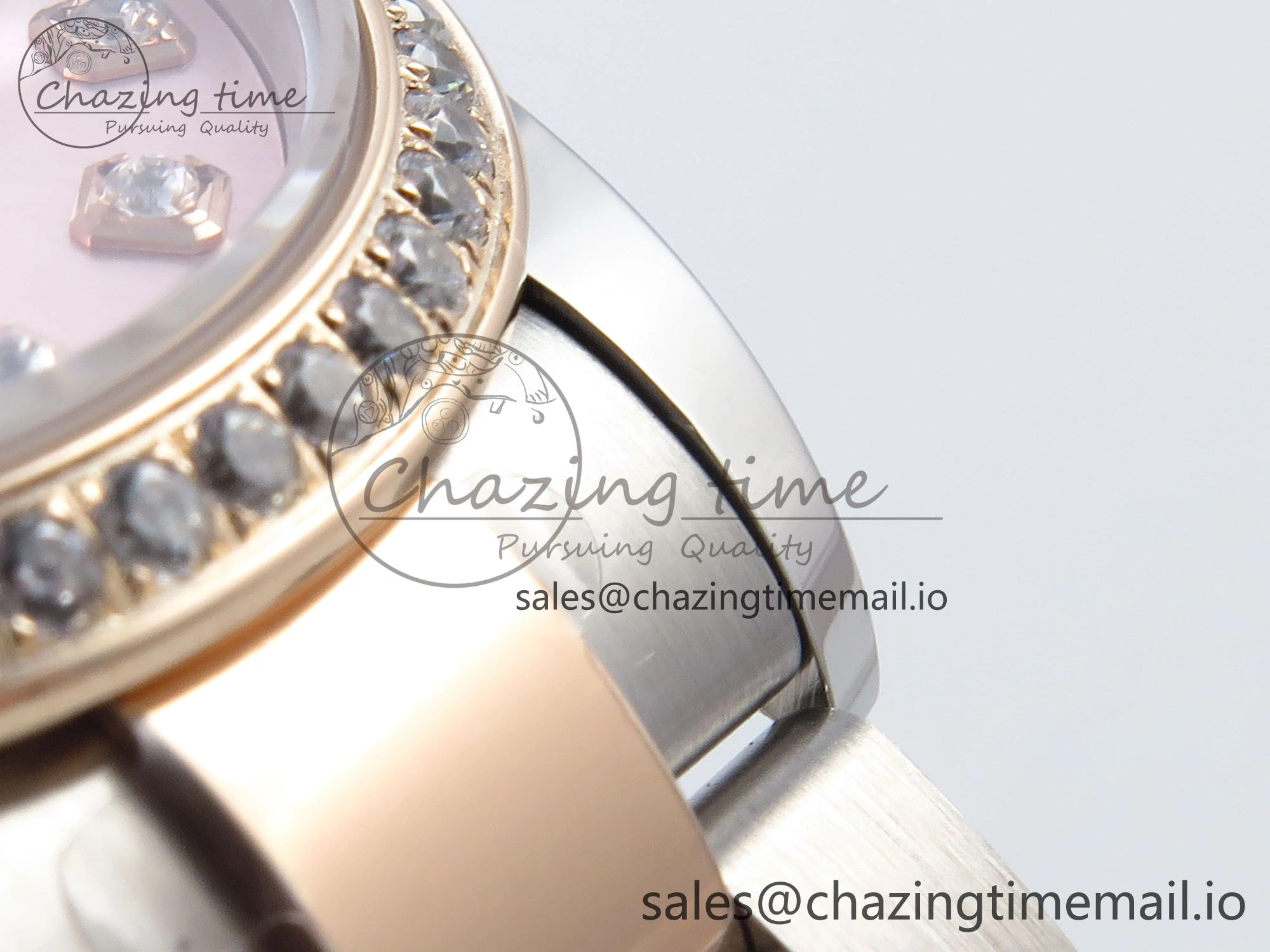 DateJust 31 278381RBR ARF 1:1 Best Edition 904L Steel RG Diamonds Dial Diamonds Bezel on SS RG Oyster Bracelet ETA 2688