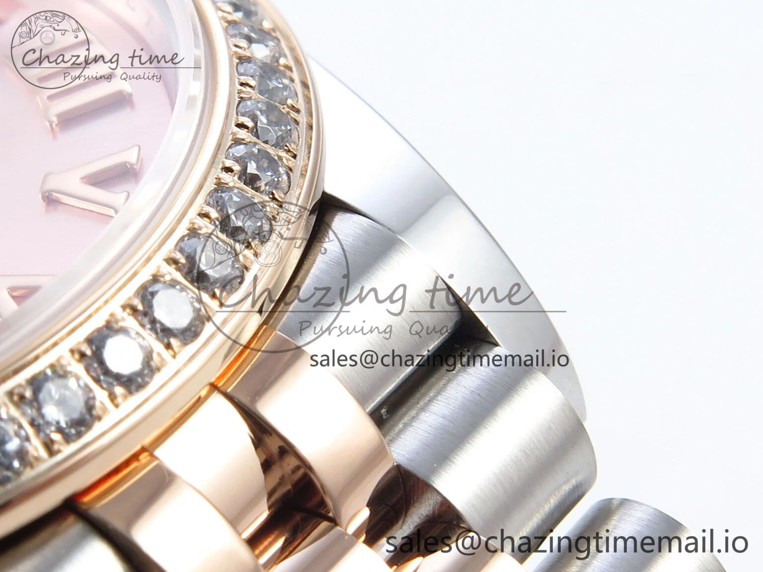DateJust 31 278381RBR ARF 1:1 Best Edition 904L Steel RG Roman Dial Diamonds Bezel on SS RG Jubilee Bracelet ETA 2688