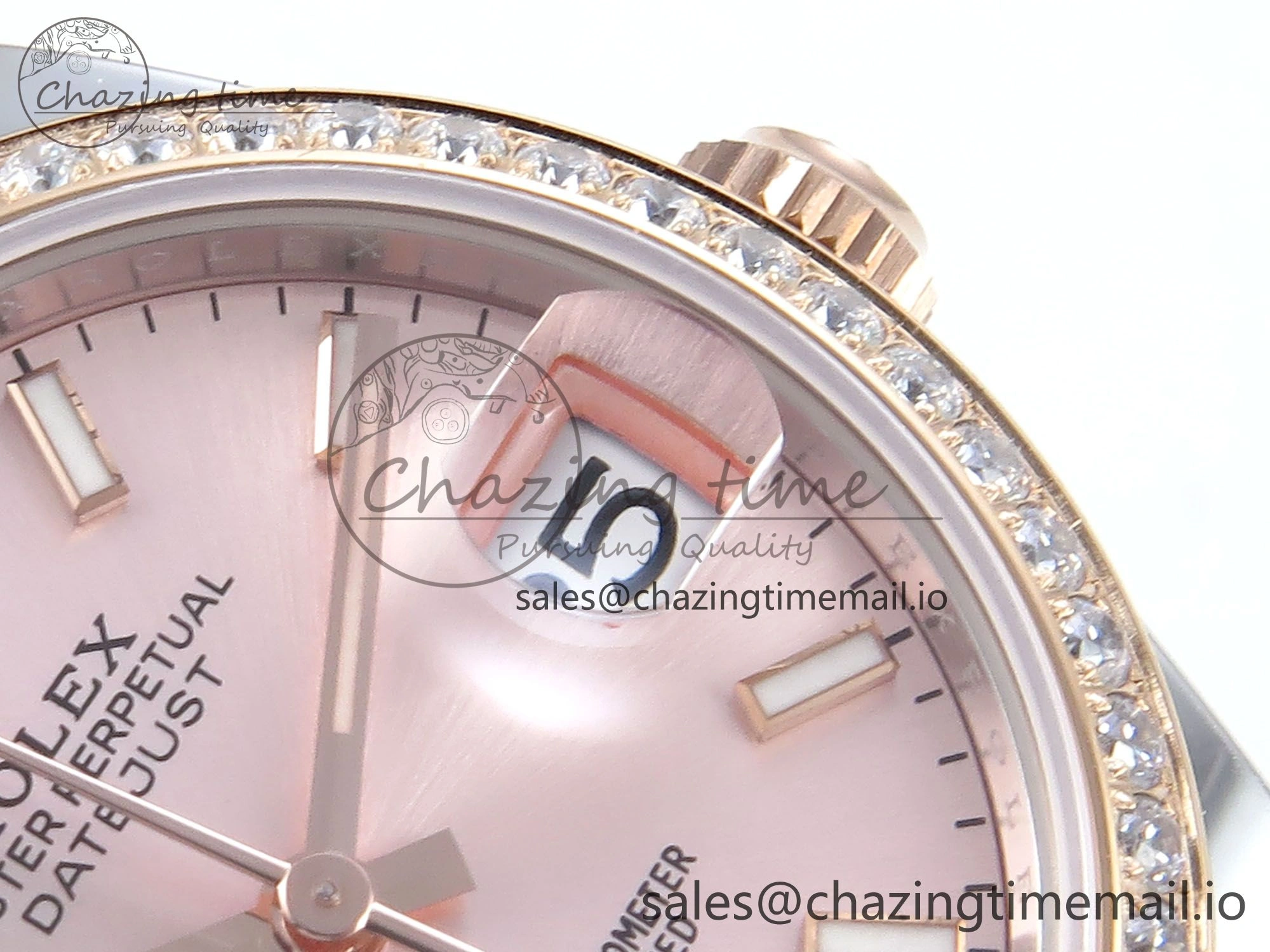 DateJust 31 278381RBR ARF 1:1 Best Edition 904L Steel RG Stick Dial Diamonds Bezel on SS RG Jubilee Bracelet ETA 2688