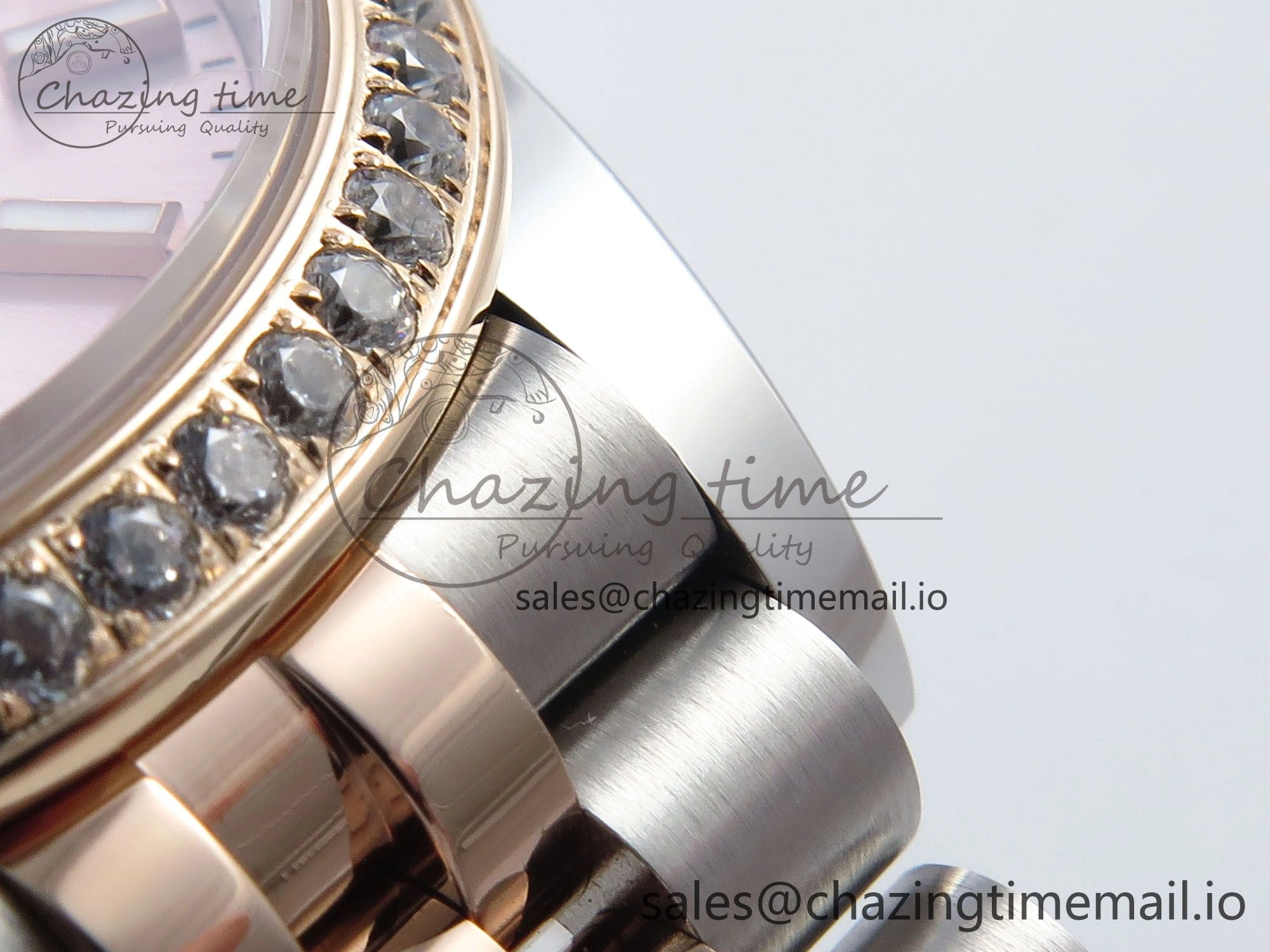 DateJust 31 278381RBR ARF 1:1 Best Edition 904L Steel RG Stick Dial Diamonds Bezel on SS RG Jubilee Bracelet ETA 2688