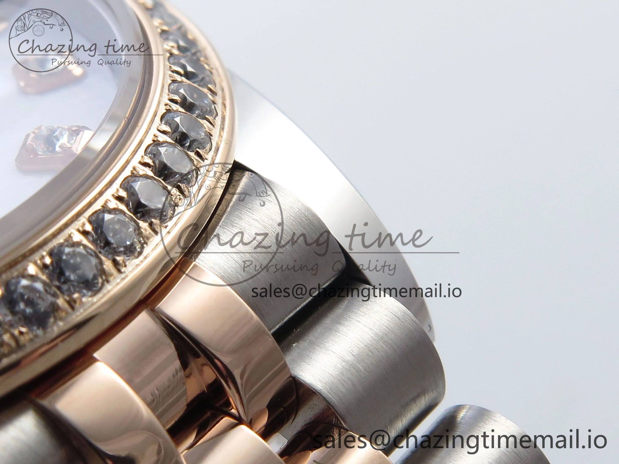 DateJust 31 278381RBR ARF 1:1 Best Edition 904L Steel White Diamonds Dial Diamonds Bezel on SS RG Jubilee Bracelet ETA 2688