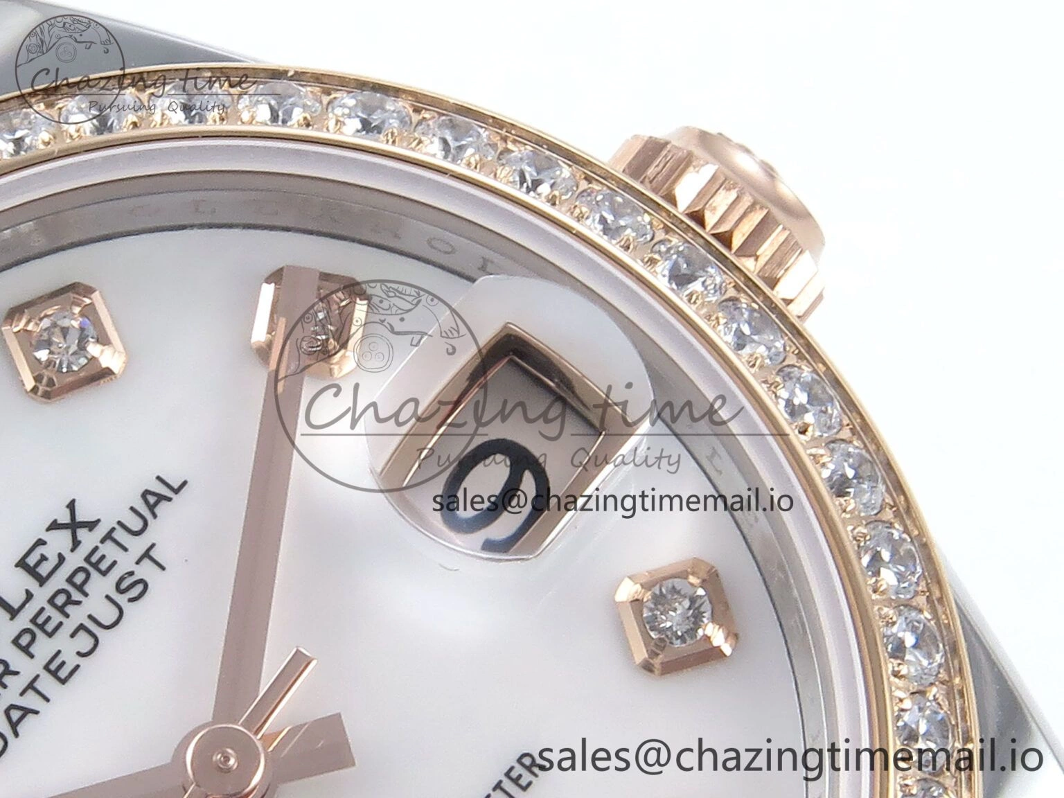 DateJust 31 278381RBR ARF 1:1 Best Edition 904L Steel White MOP Dial Diamonds Bezel on SS RG Oyster Bracelet ETA 2688