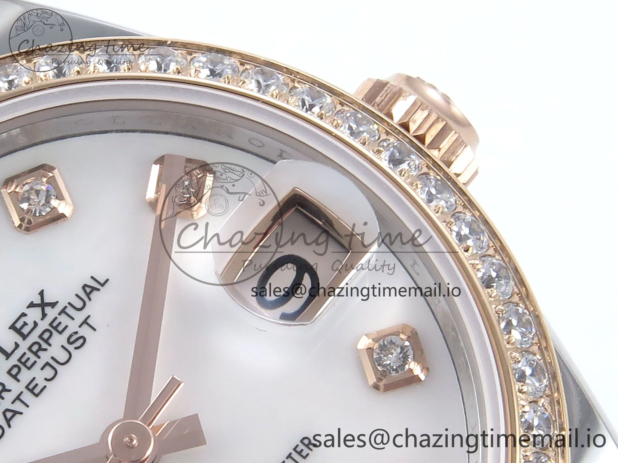 DateJust 31 278381RBR ARF 1:1 Best Edition 904L Steel White MOP Dial Diamonds Bezel on SS RG Oyster Bracelet ETA 2688