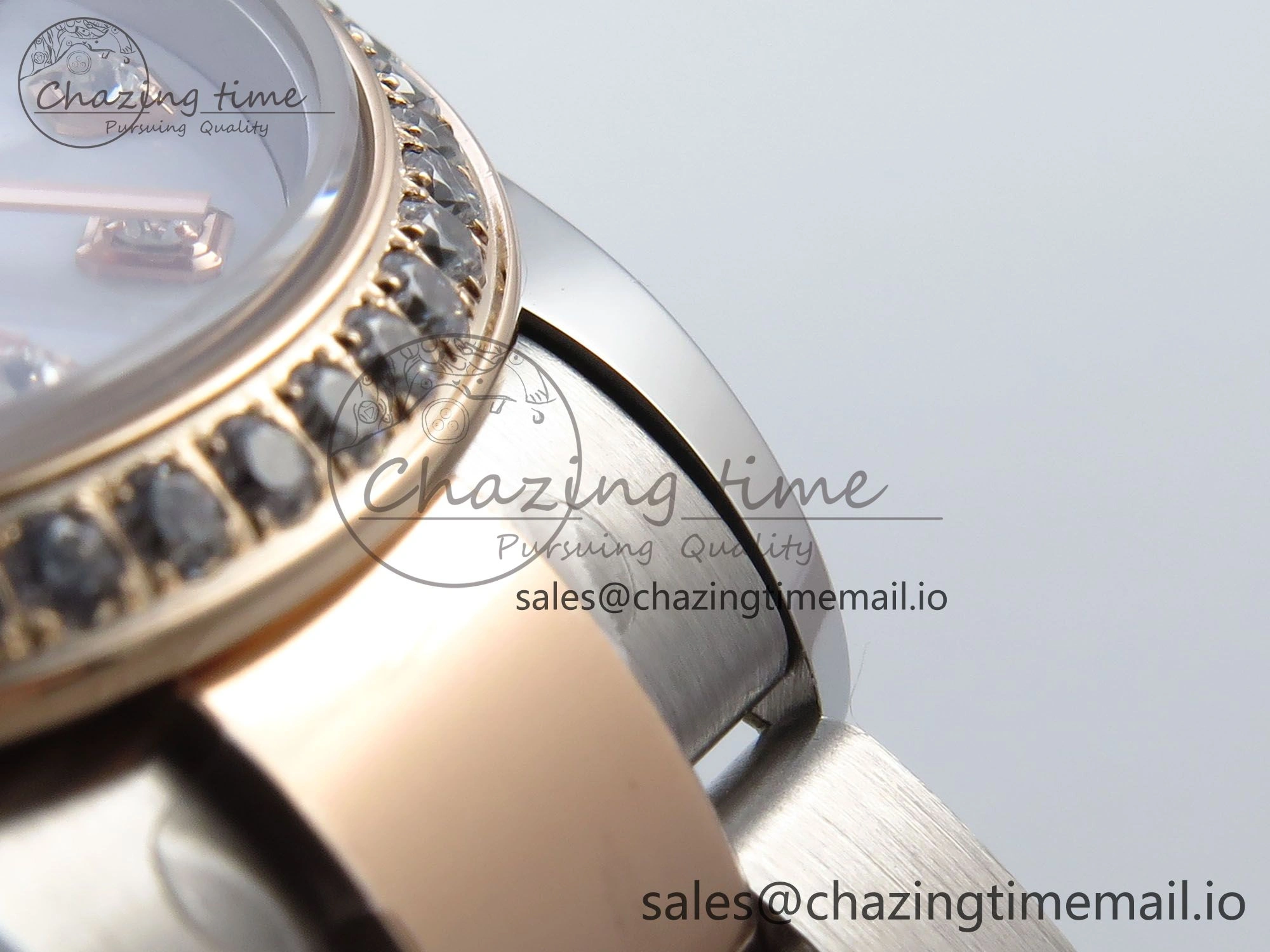 DateJust 31 278381RBR ARF 1:1 Best Edition 904L Steel White MOP Dial Diamonds Bezel on SS RG Oyster Bracelet ETA 2688