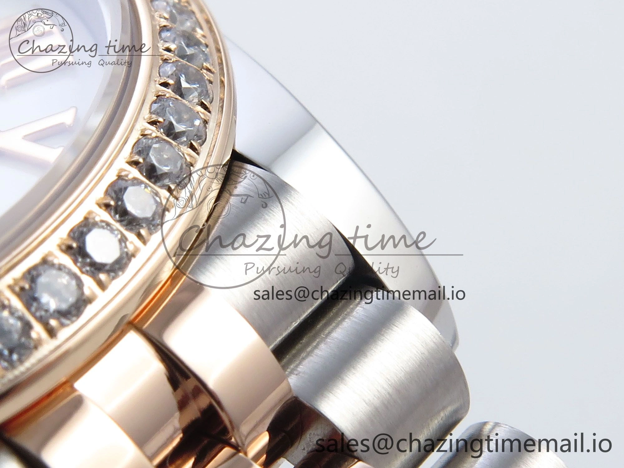 DateJust 31 278381RBR ARF 1:1 Best Edition 904L Steel White Roman Diamonds Dial Diamonds Bezel on SS RG Jubilee Bracelet ETA 2688