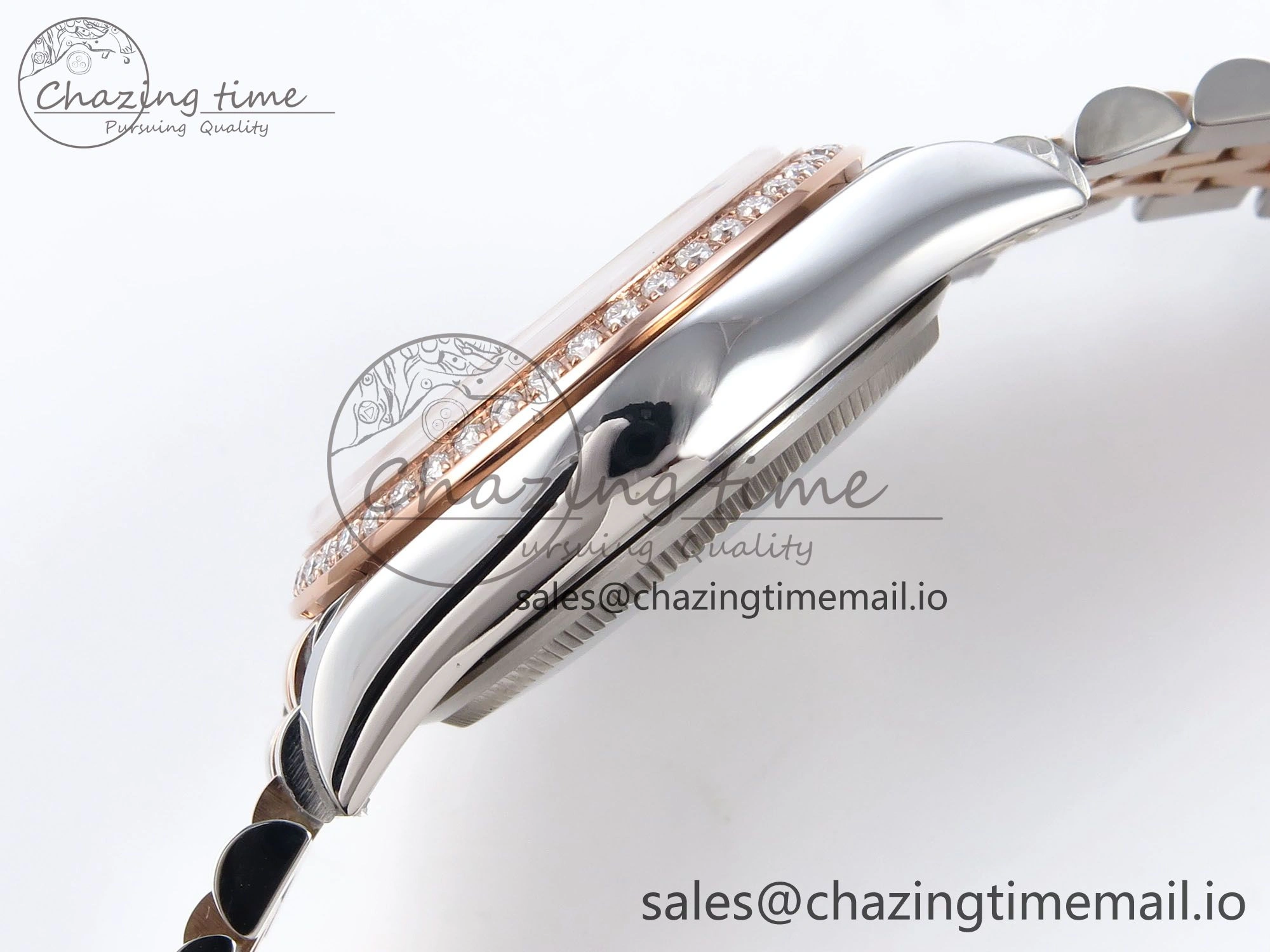 DateJust 31 278381RBR JARF 1:1 Best Edition 904L Steel RG Diamonds Dial on SS RG Jubilee Bracelet HZ2236