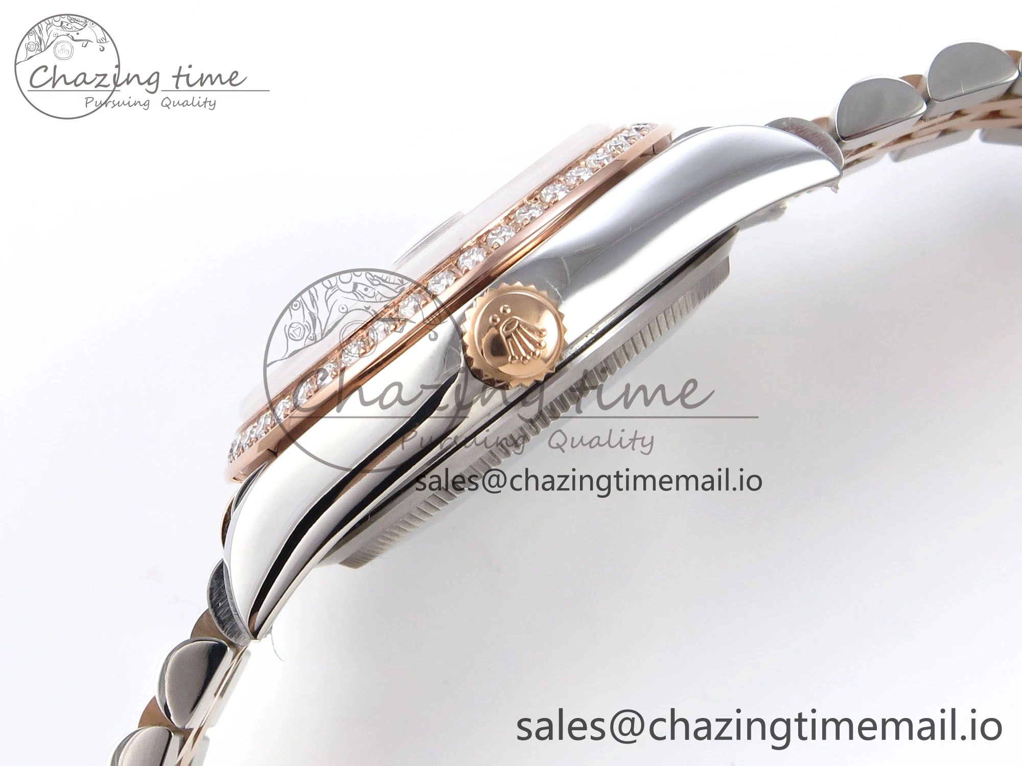DateJust 31 278381RBR JARF 1:1 Best Edition 904L Steel RG Diamonds Dial on SS RG Jubilee Bracelet HZ2236