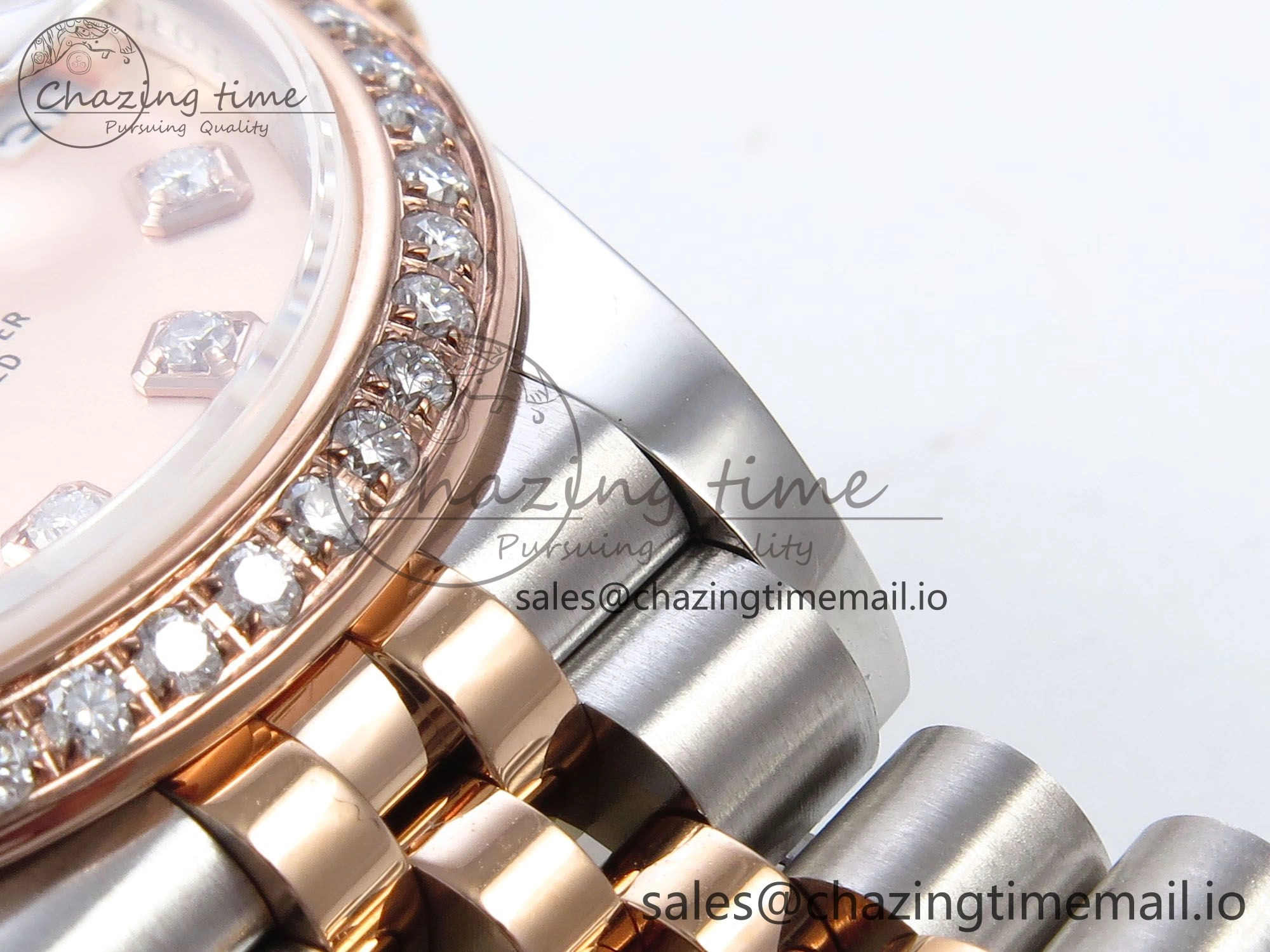 DateJust 31 278381RBR JARF 1:1 Best Edition 904L Steel RG Diamonds Dial on SS RG Jubilee Bracelet HZ2236
