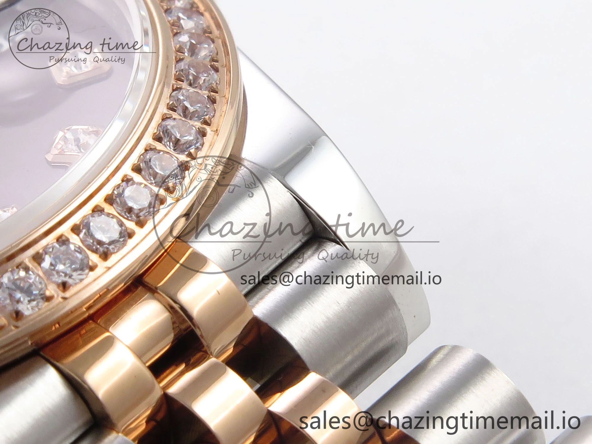 DateJust 31 278381RBR SS RG GMF 1:1 Best Edition 904L Steel Brown Dimonds Dial on Jubilee Bracelet A2824