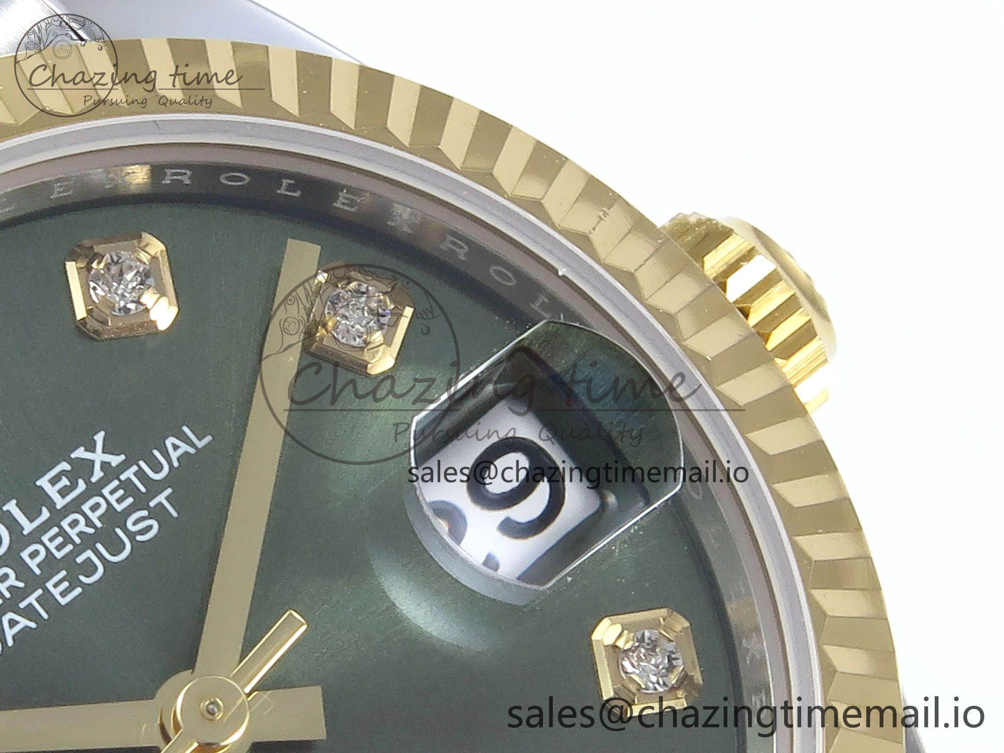 DateJust 31 278383 ARF 1:1 Best Edition 904L Steel Green Diamonds Dial on SS YG Jubilee Bracelet ETA 2688