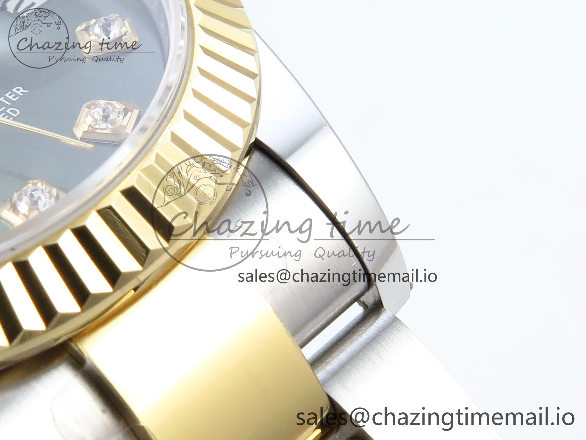 DateJust 31 278383 ARF 1:1 Best Edition 904L Steel Green Diamonds Dial on SS YG Oyster Bracelet ETA 2688