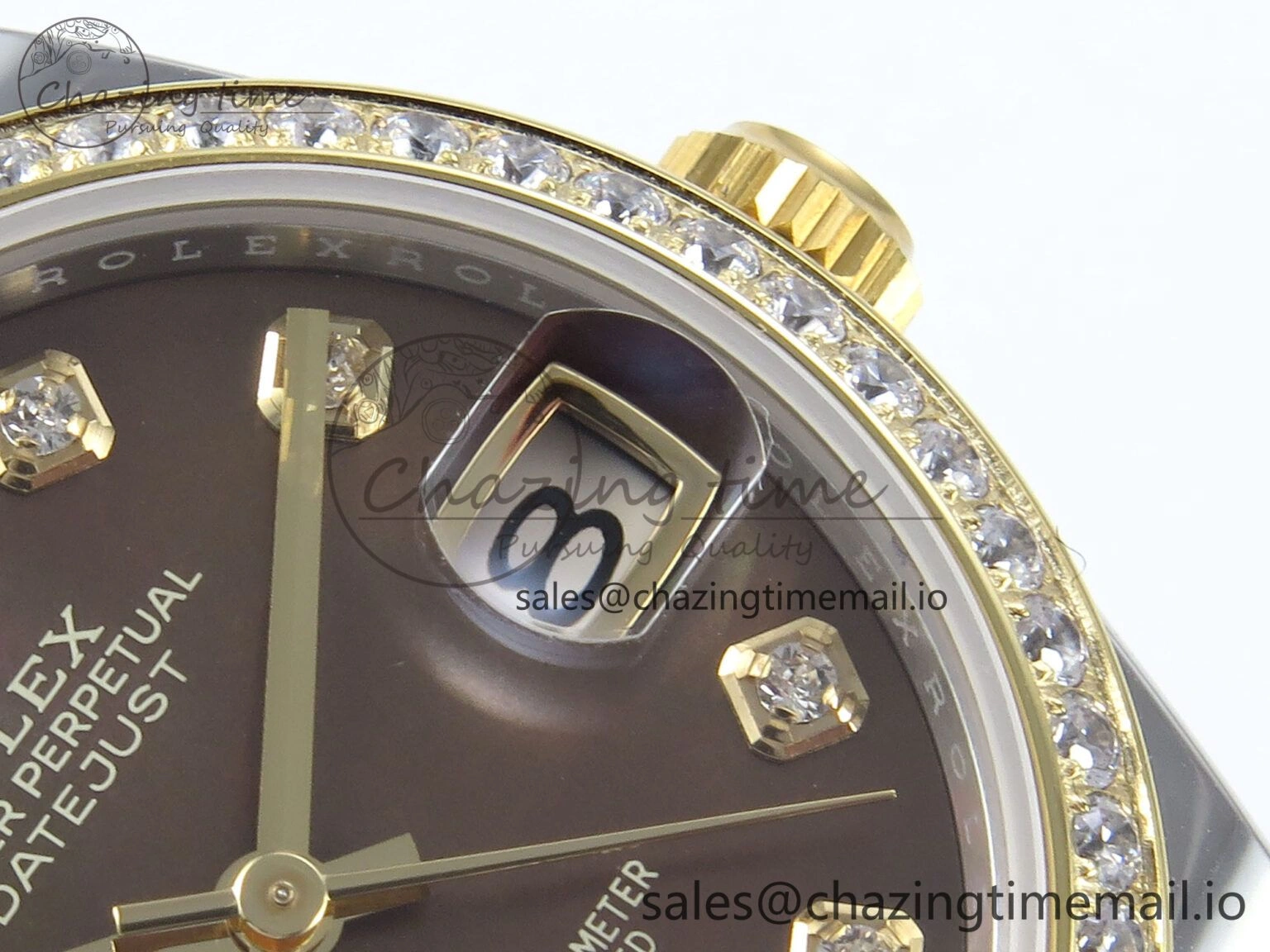 DateJust 31 278383RBR ARF 1:1 Best Edition 904L Steel Brown Diamonds Dial Diamonds Bezel on SS YG Jubilee Bracelet ETA 2688