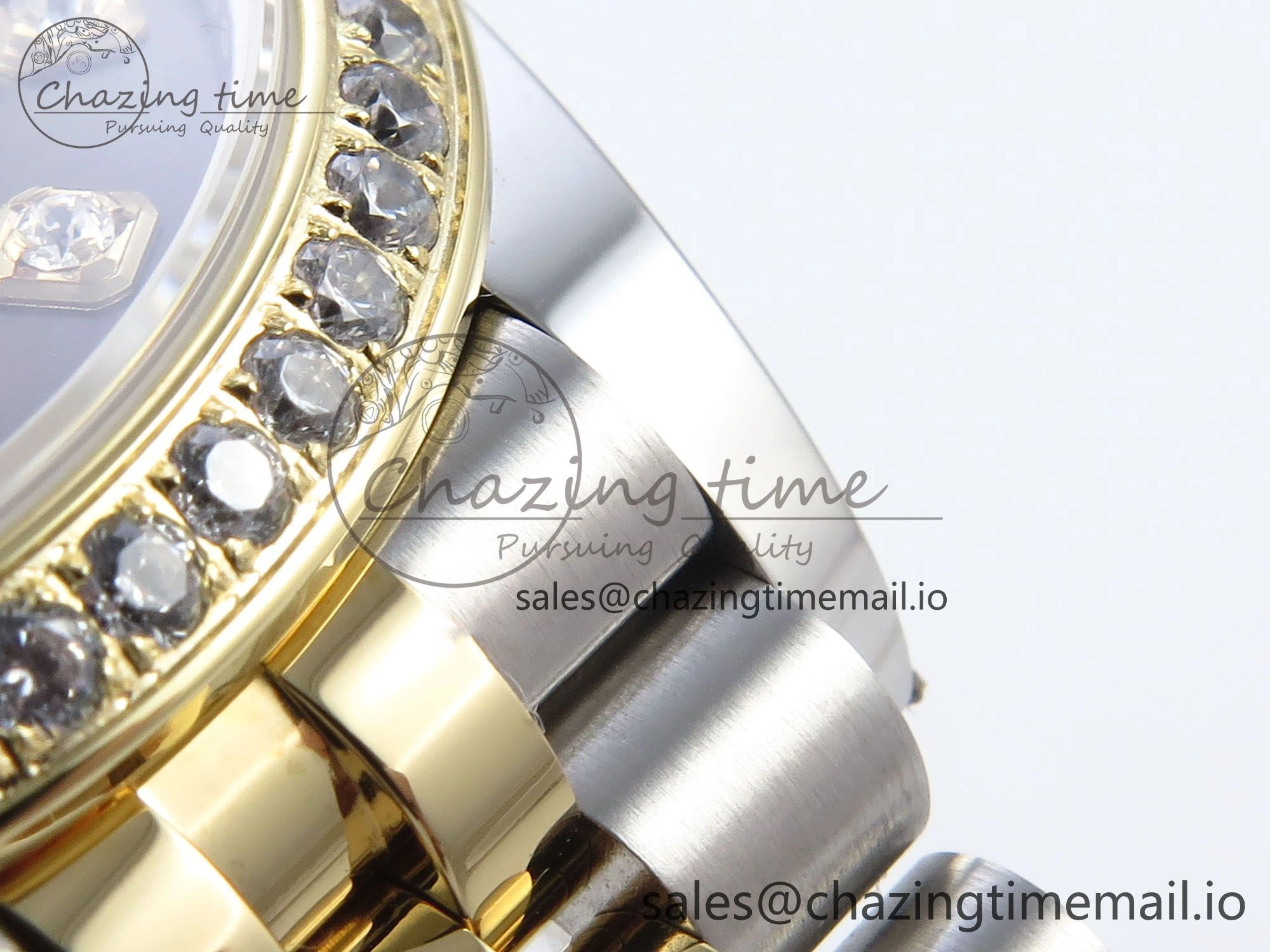 DateJust 31 278383RBR ARF 1:1 Best Edition 904L Steel Brown Diamonds Dial Diamonds Bezel on SS YG Jubilee Bracelet ETA 2688