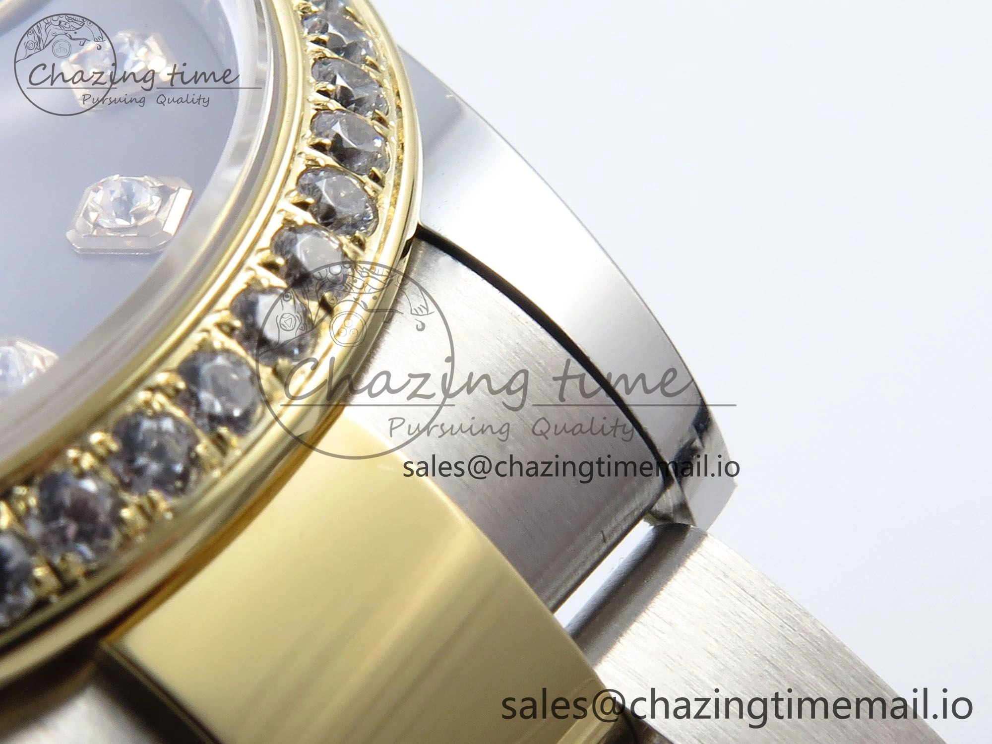 DateJust 31 278383RBR ARF 1:1 Best Edition 904L Steel Brown Diamonds Dial Diamonds Bezel on SS YG Oyster Bracelet ETA 2688