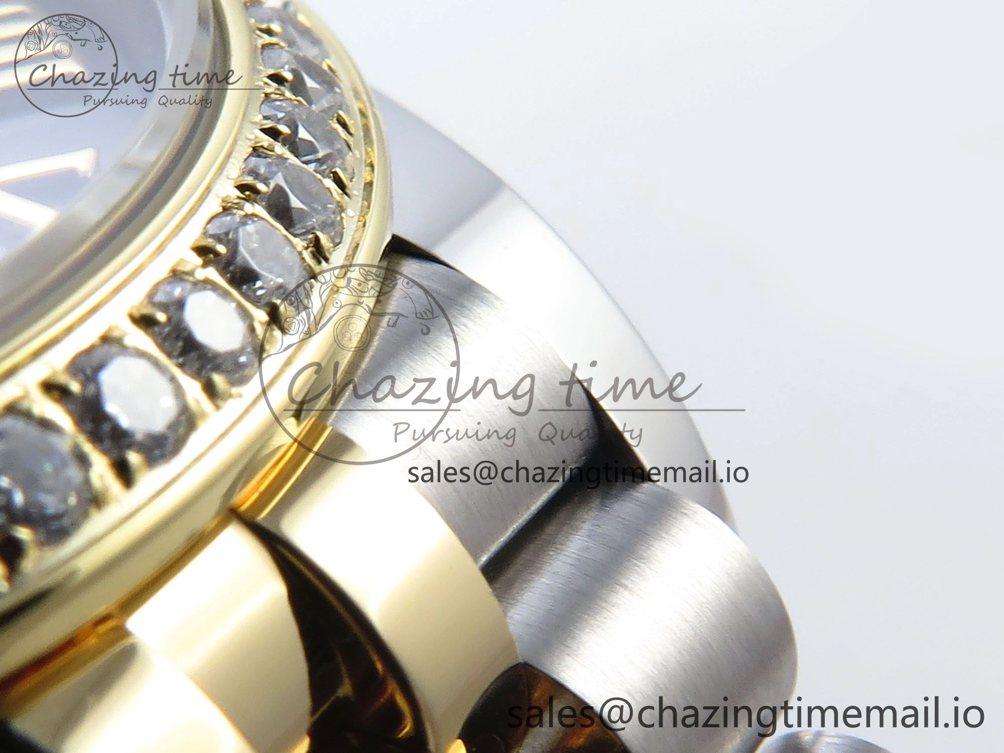 DateJust 31 278383RBR ARF 1:1 Best Edition 904L Steel Gray Diamonds Dial Diamonds Bezel on SS YG Jubilee Bracelet ETA 2688