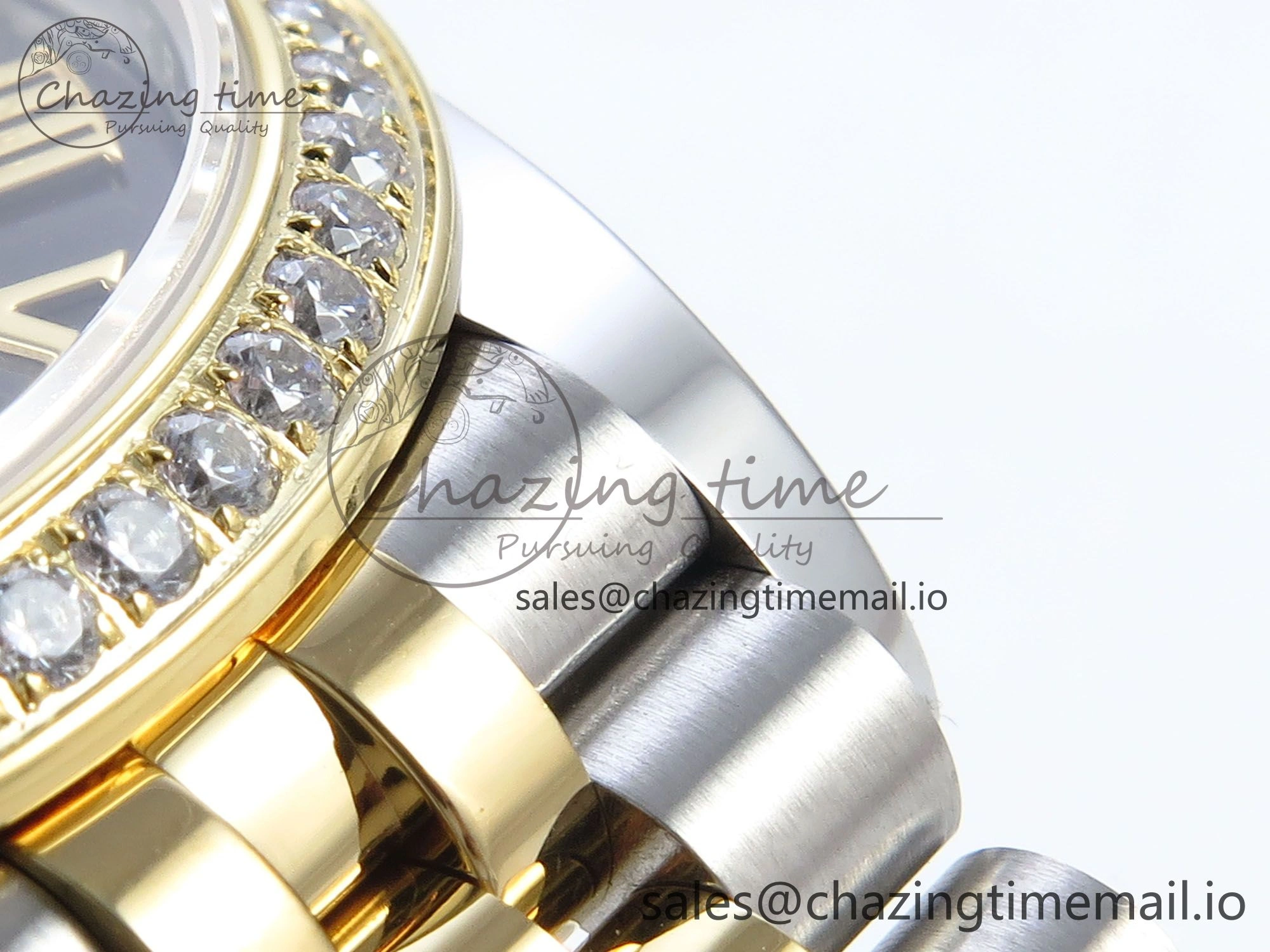DateJust 31 278383RBR ARF 1:1 Best Edition 904L Steel Gray Roman Diamonds Dial Diamonds Bezel on SS YG Jubilee Bracelet ETA 2688