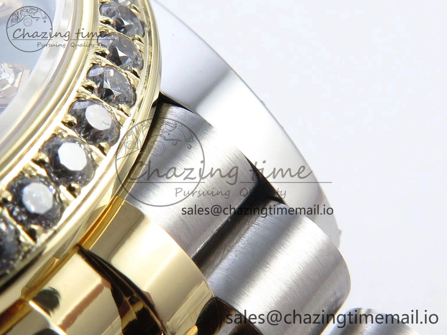 DateJust 31 278383RBR ARF 1:1 Best Edition 904L Steel Green Diamonds Dial Diamonds Bezel on SS YG Jubilee Bracelet ETA 2688