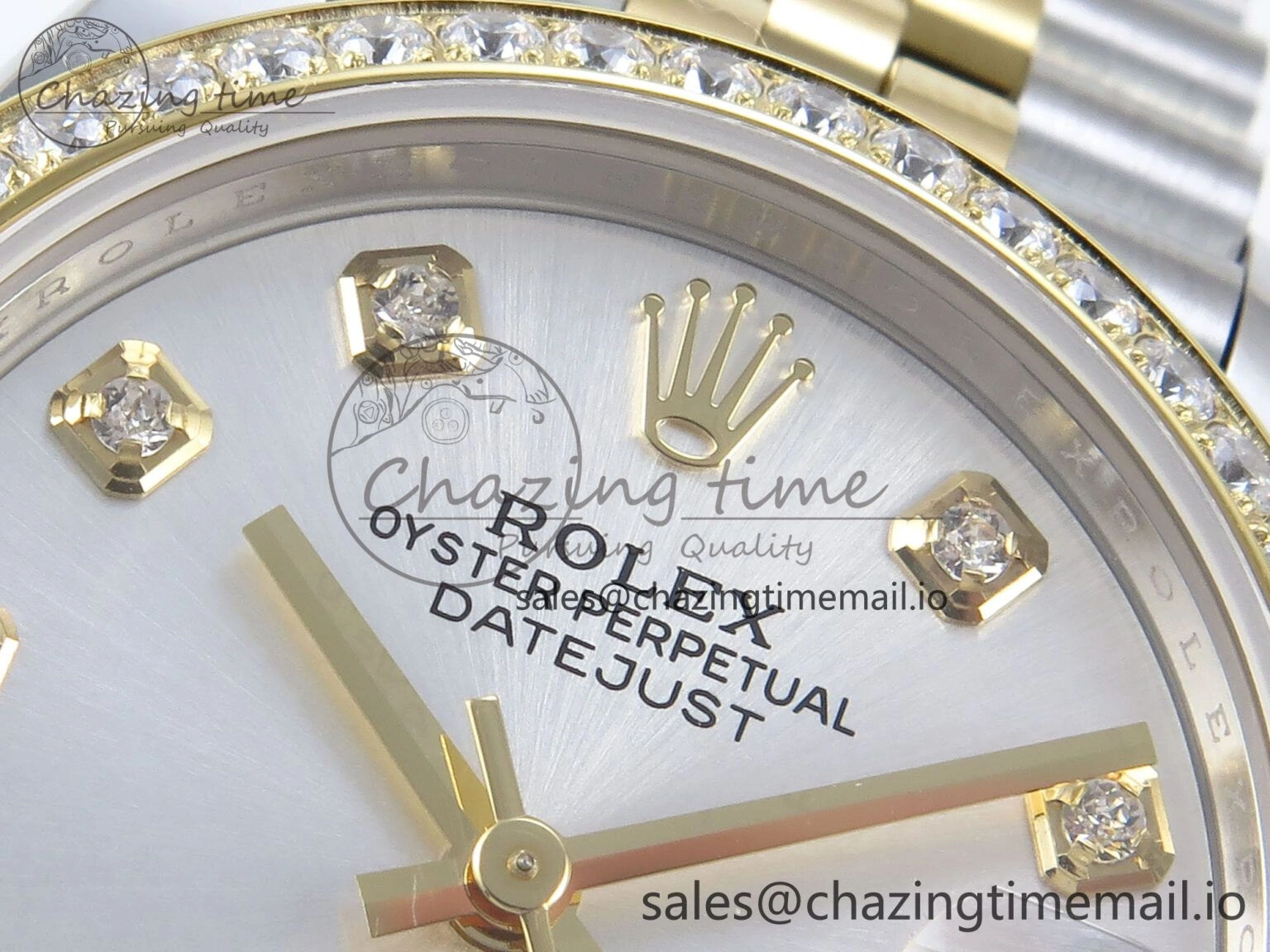 DateJust 31 278383RBR ARF 1:1 Best Edition 904L Steel Silver Diamonds Dial Diamonds Bezel on SS YG Jubilee Bracelet ETA 2688