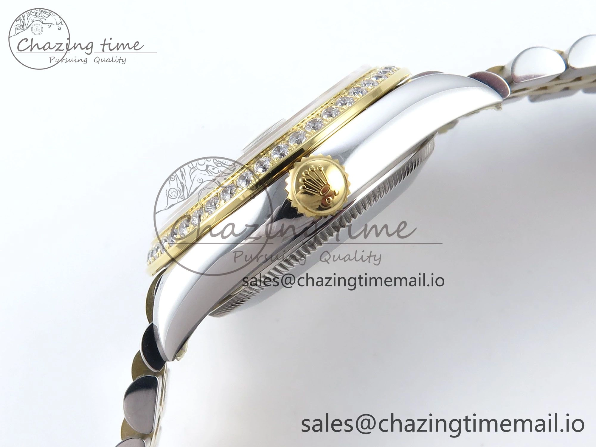 DateJust 31 278383RBR ARF 1:1 Best Edition 904L Steel White MOP Dial Diamonds Bezel on SS YG Jubilee Bracelet ETA 2688