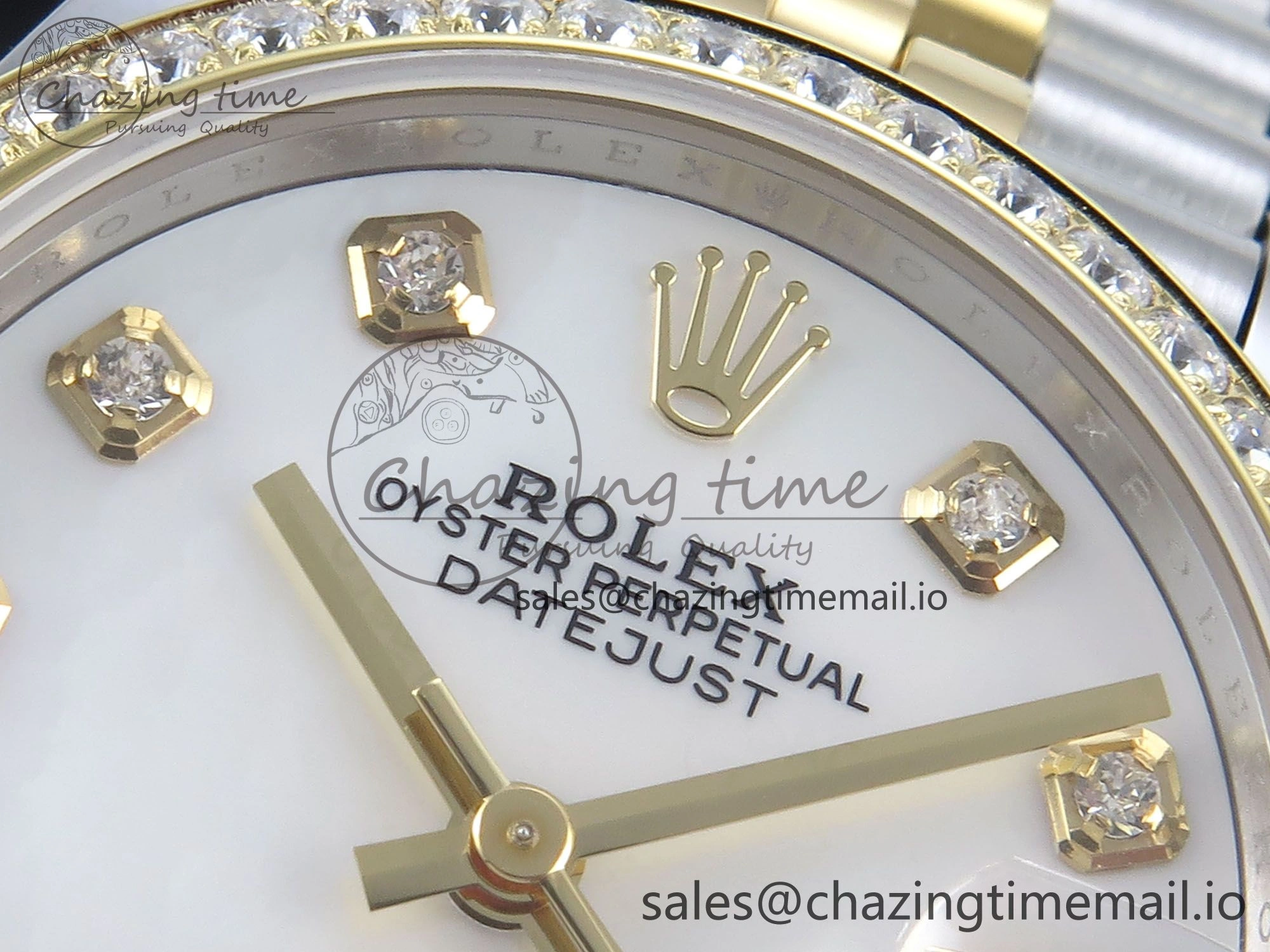 DateJust 31 278383RBR ARF 1:1 Best Edition 904L Steel White MOP Dial Diamonds Bezel on SS YG Jubilee Bracelet ETA 2688