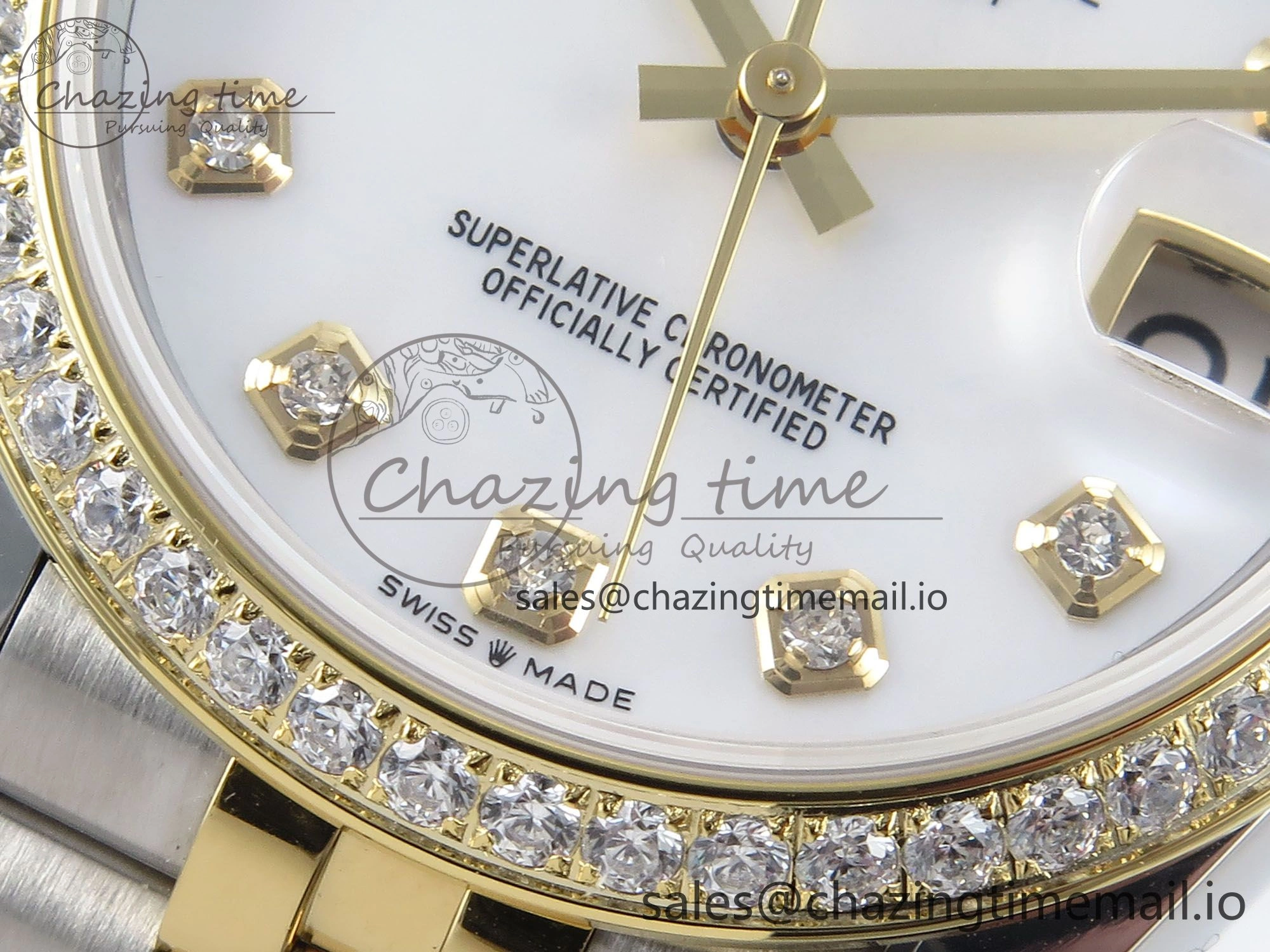 DateJust 31 278383RBR ARF 1:1 Best Edition 904L Steel White MOP Dial Diamonds Bezel on SS YG Jubilee Bracelet ETA 2688