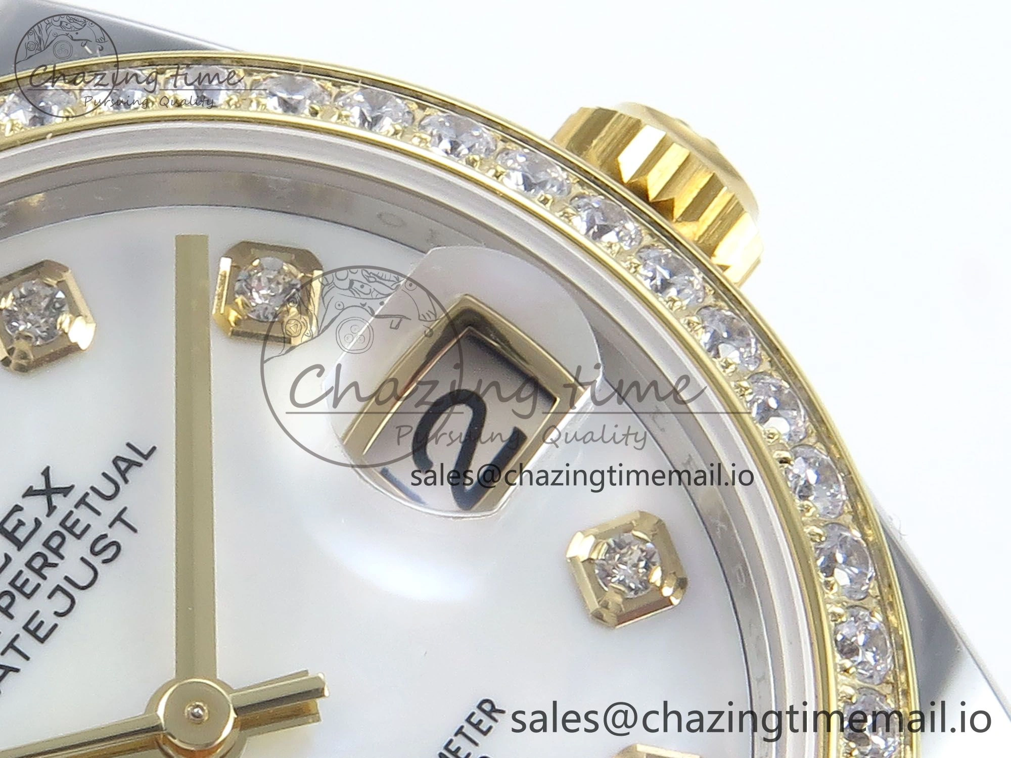 DateJust 31 278383RBR ARF 1:1 Best Edition 904L Steel White MOP Dial Diamonds Bezel on SS YG Oyster Bracelet ETA 2688