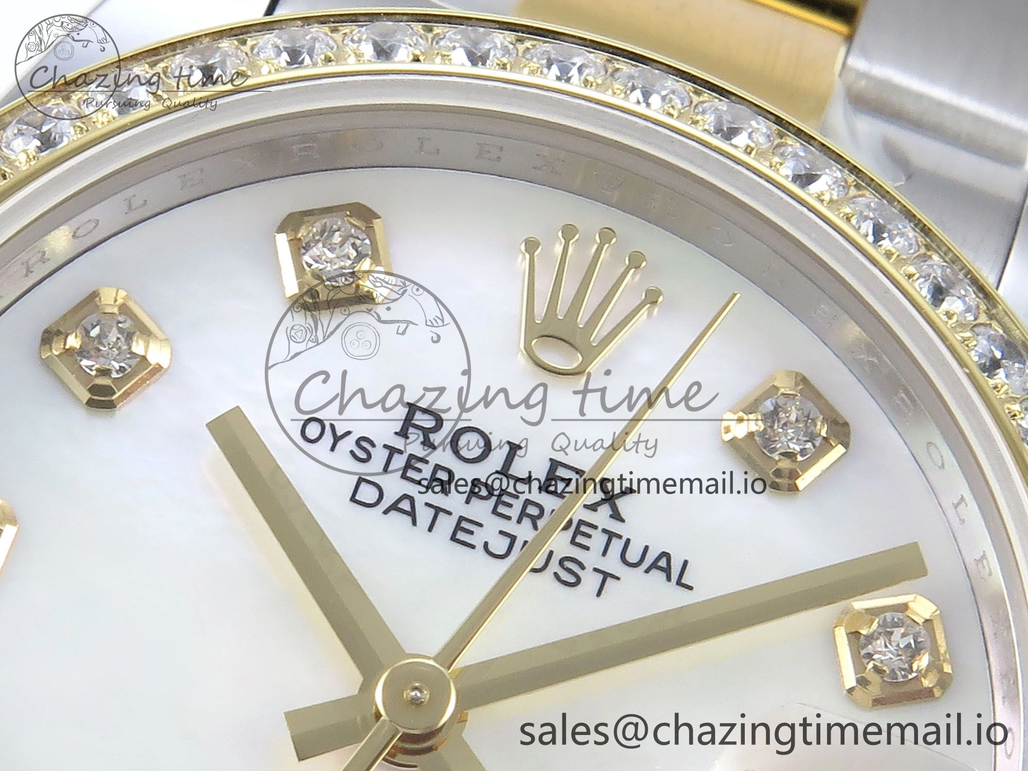 DateJust 31 278383RBR ARF 1:1 Best Edition 904L Steel White MOP Dial Diamonds Bezel on SS YG Oyster Bracelet ETA 2688