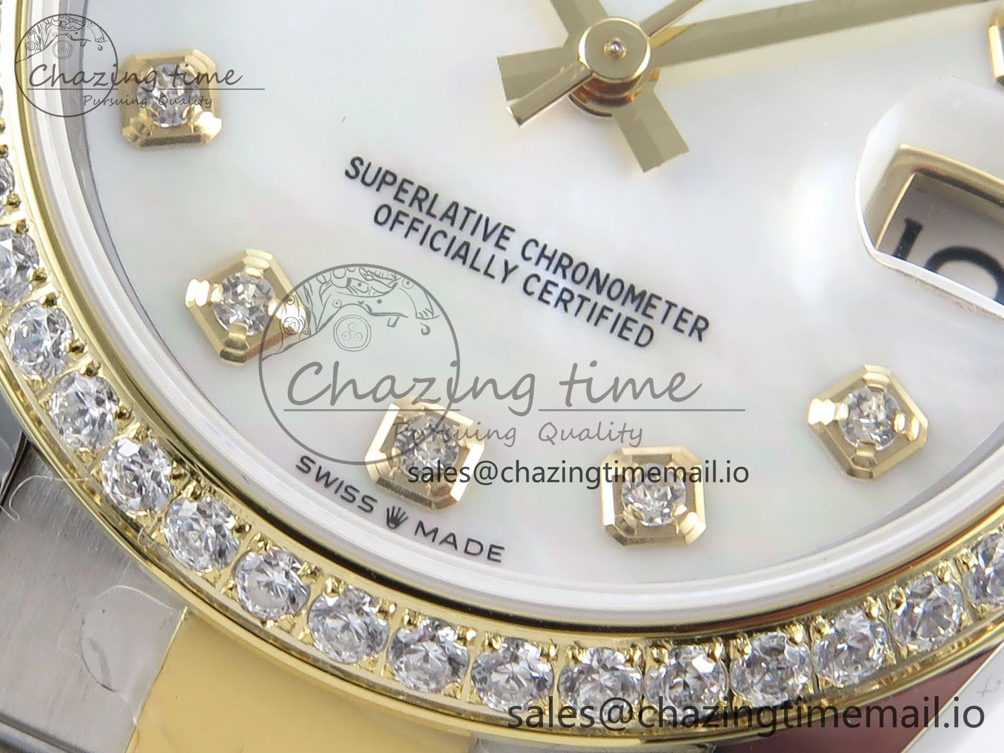 DateJust 31 278383RBR ARF 1:1 Best Edition 904L Steel White MOP Dial Diamonds Bezel on SS YG Oyster Bracelet ETA 2688
