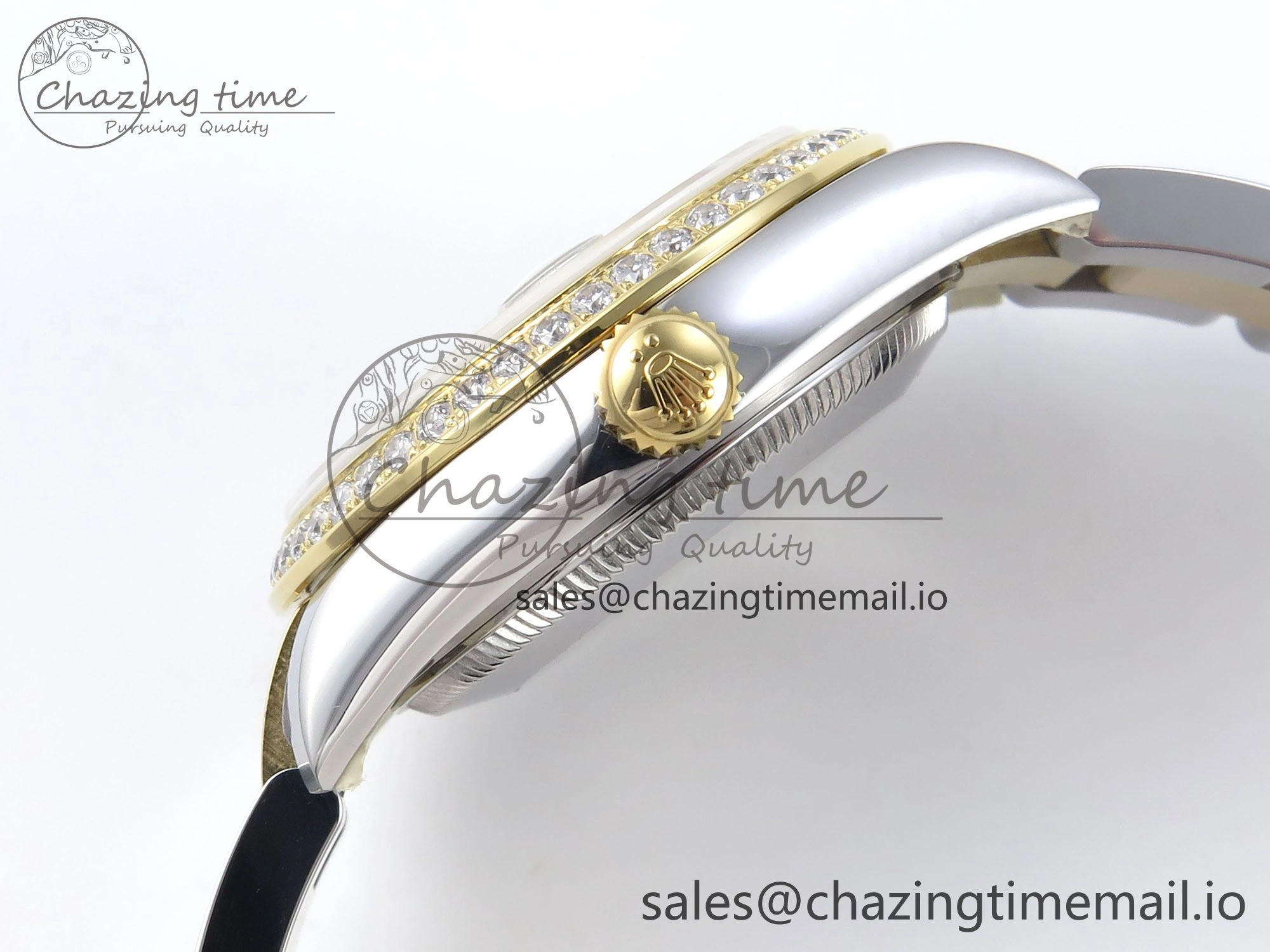 DateJust 31 278383RBR ARF 1:1 Best Edition 904L Steel White MOP Dial Diamonds Bezel on SS YG Oyster Bracelet ETA 2688