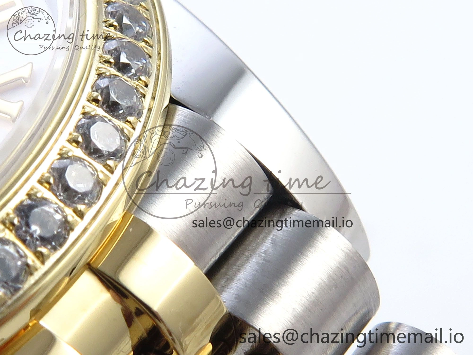 DateJust 31 278383RBR ARF 1:1 Best Edition 904L Steel White Roman Dial Diamonds Bezel on SS YG Jubilee Bracelet ETA 2688