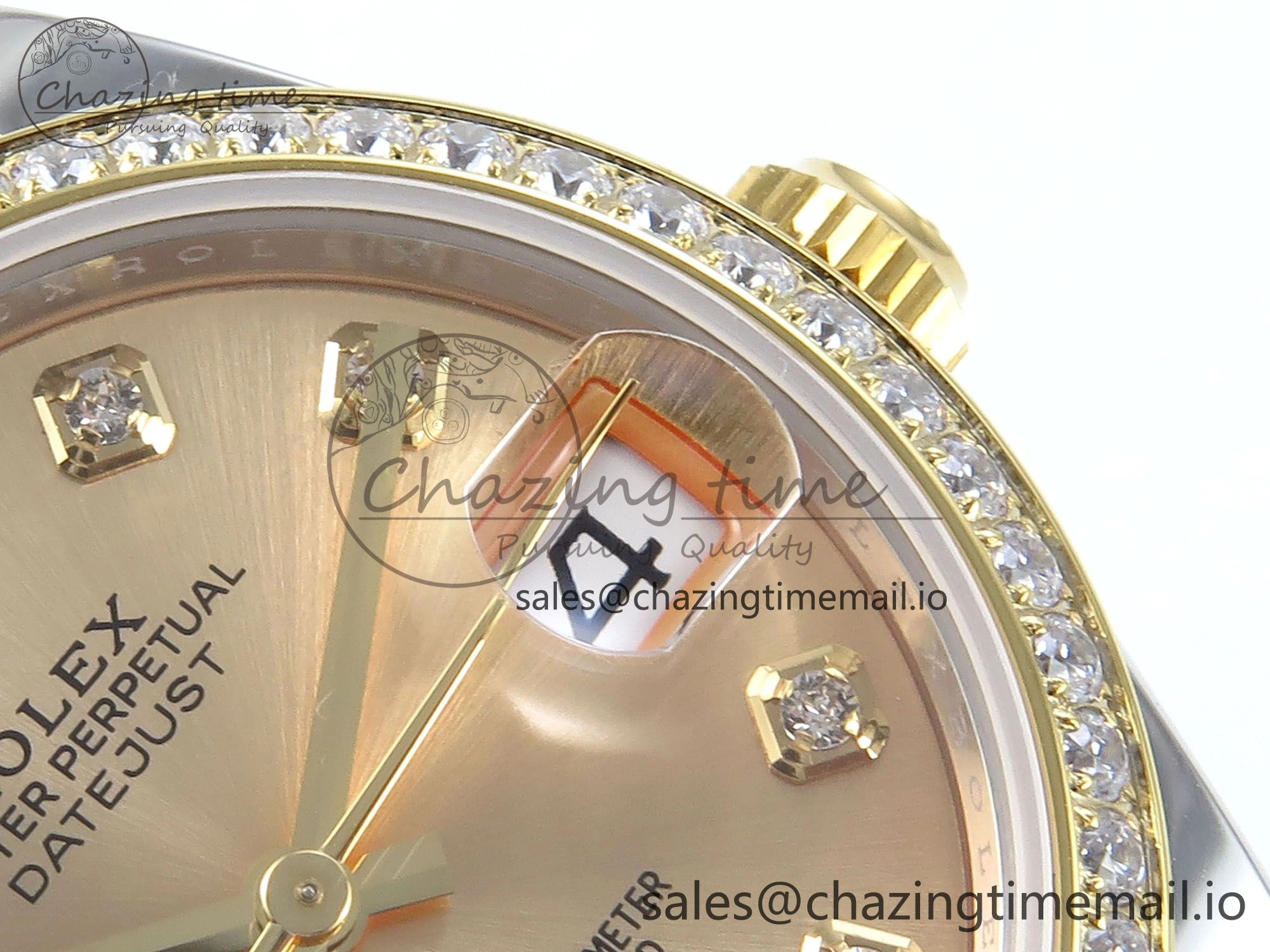 DateJust 31 278383RBR ARF 1:1 Best Edition 904L Steel YG Diamonds Dial Diamonds Bezel on SS YG Jubilee Bracelet ETA 2688