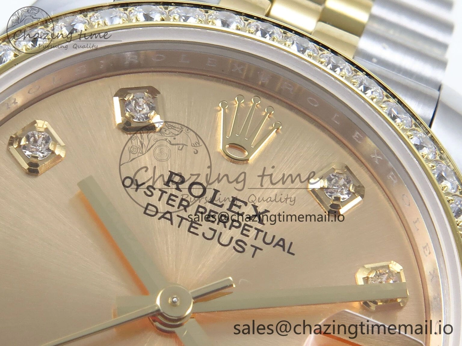 DateJust 31 278383RBR ARF 1:1 Best Edition 904L Steel YG Diamonds Dial Diamonds Bezel on SS YG Jubilee Bracelet ETA 2688