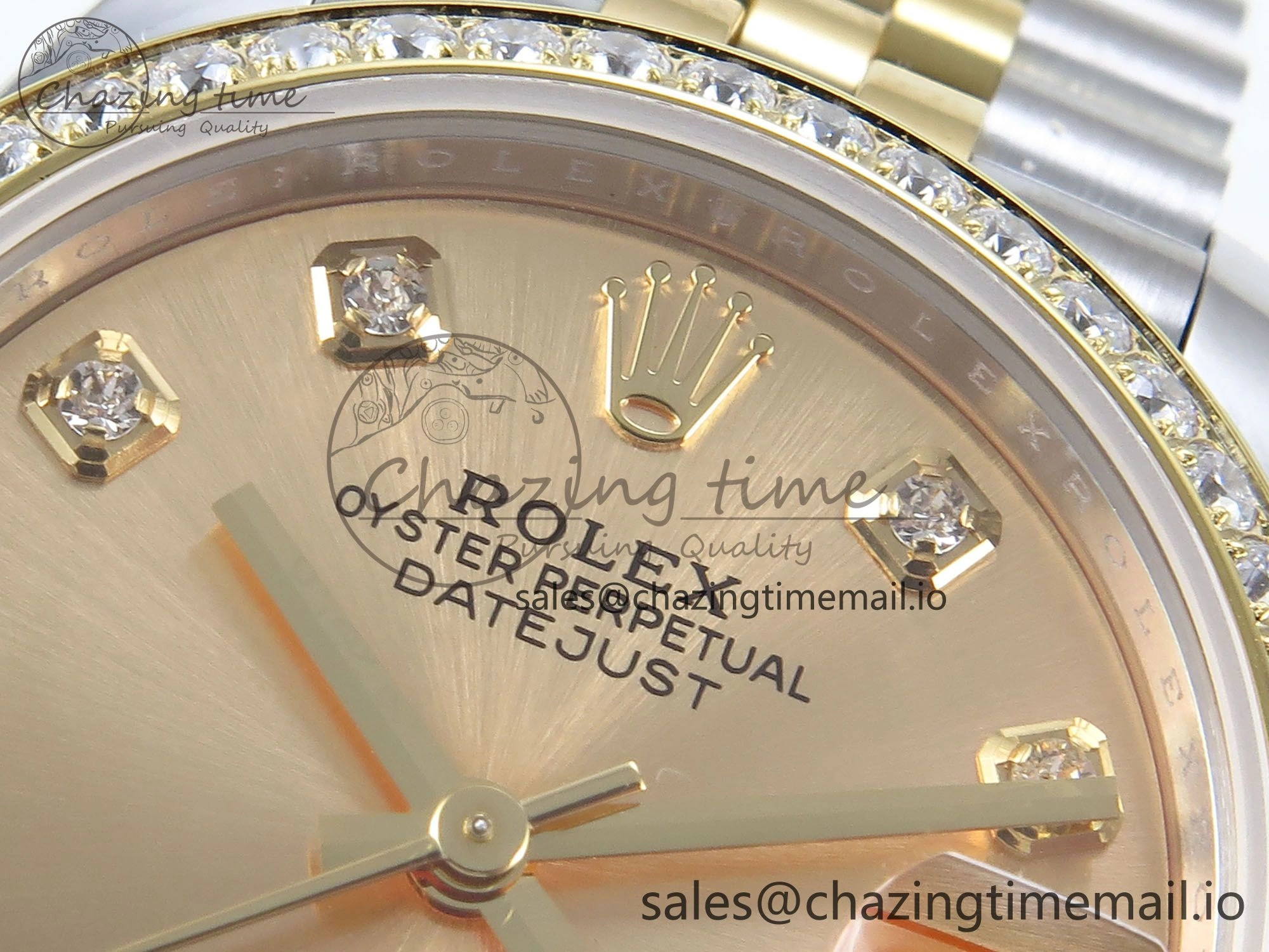 DateJust 31 278383RBR ARF 1:1 Best Edition 904L Steel YG Diamonds Dial Diamonds Bezel on SS YG Jubilee Bracelet ETA 2688