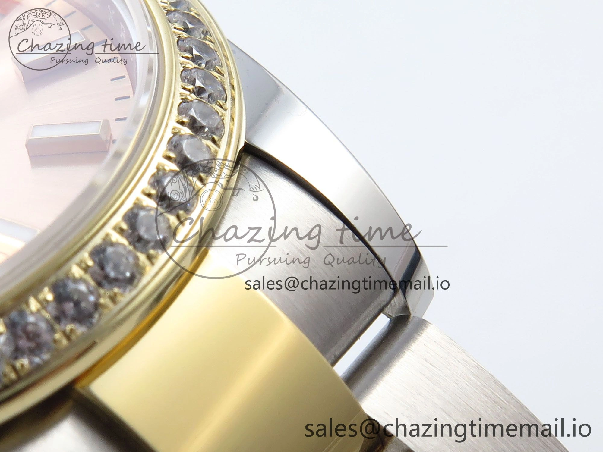 DateJust 31 278383RBR ARF 1:1 Best Edition 904L Steel YG Stick Dial Diamonds Bezel on SS YG Oyster Bracelet ETA 2688