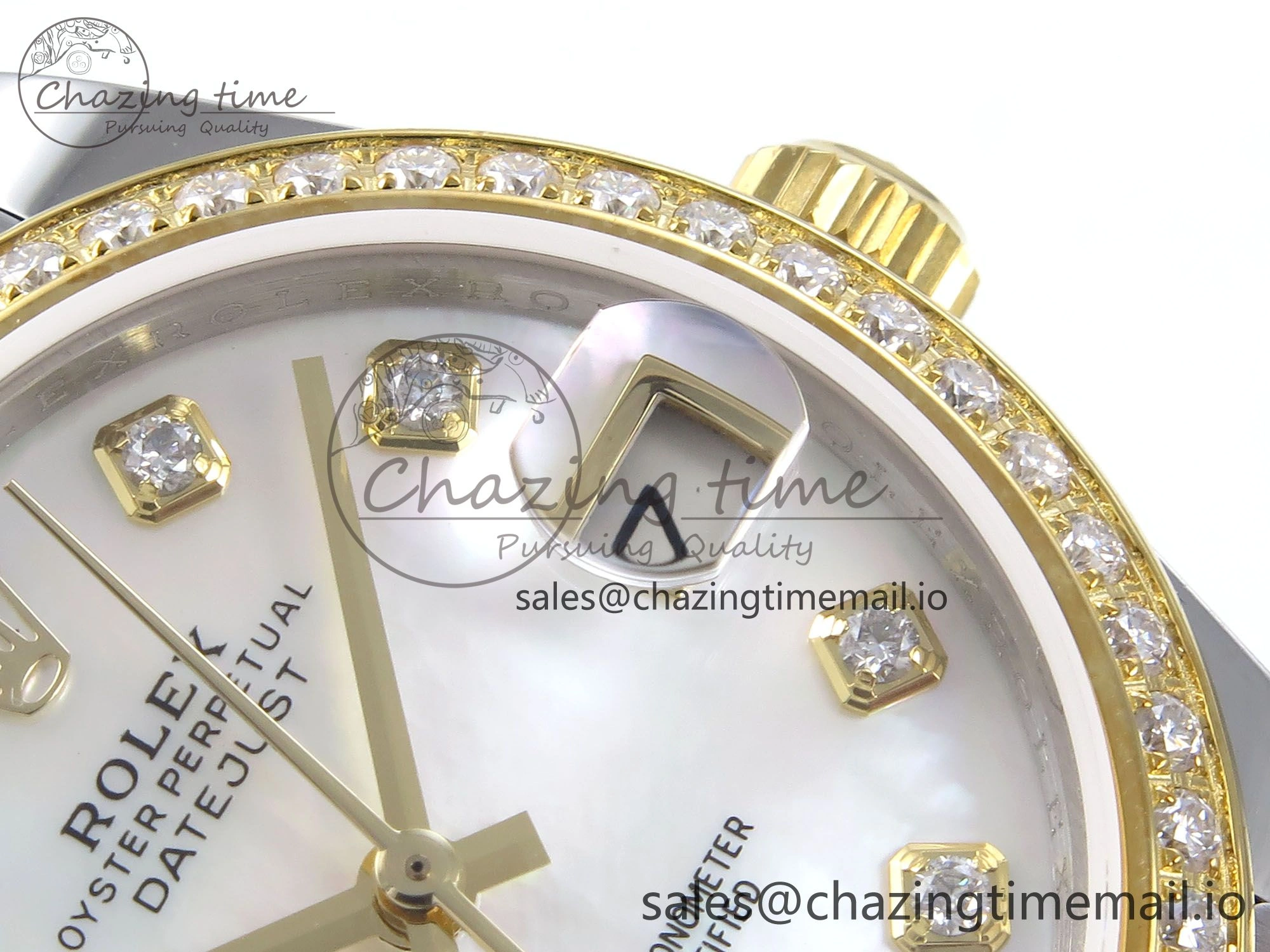 DateJust 31 278383RBR JARF 1:1 Best Edition 904L Steel White MOP Diamonds Dial on SS YG Jubilee Bracelet HZ2236