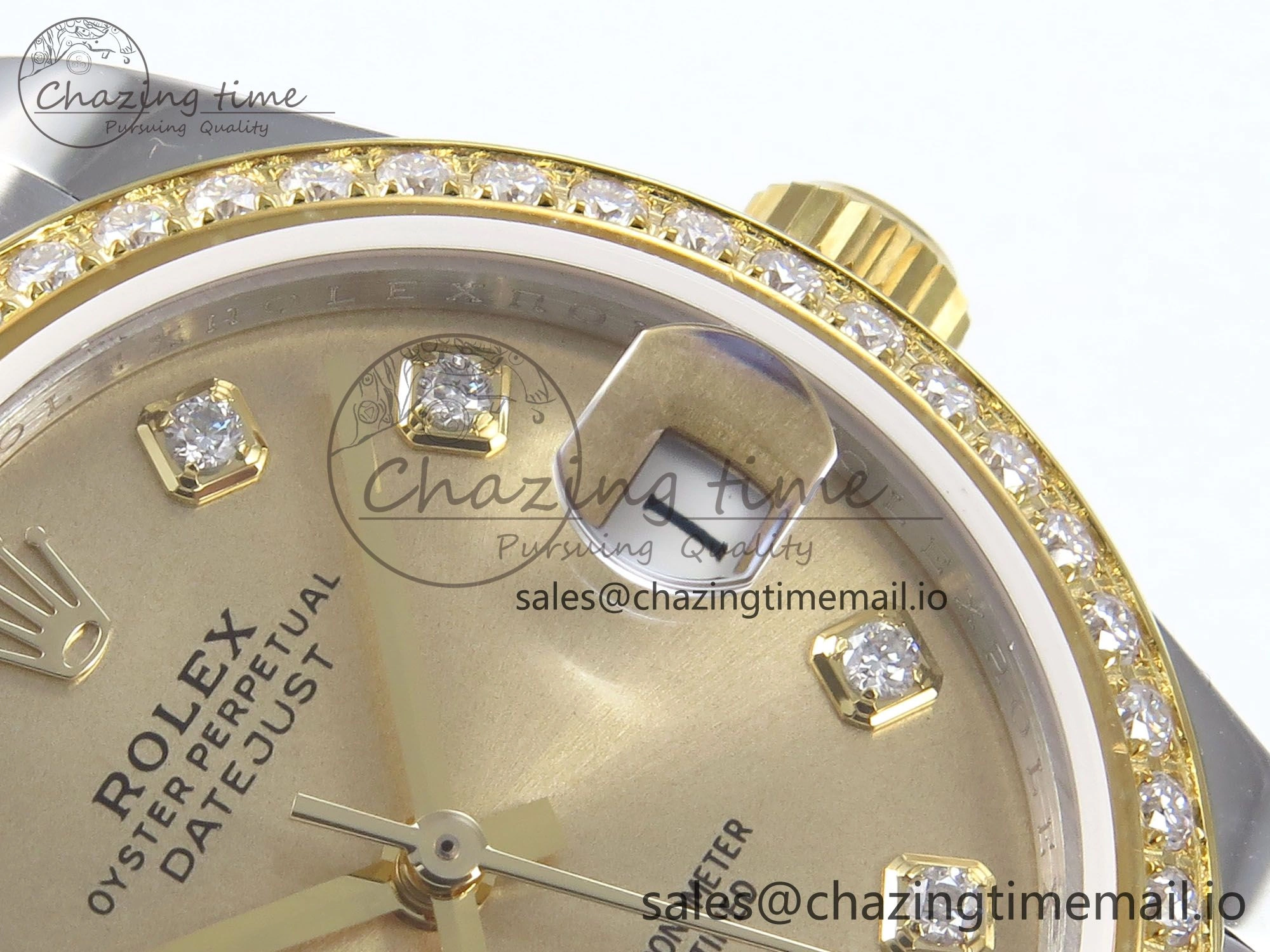 DateJust 31 278383RBR JARF 1:1 Best Edition 904L Steel YG Diamonds Dial on SS YG Jubilee Bracelet HZ2236