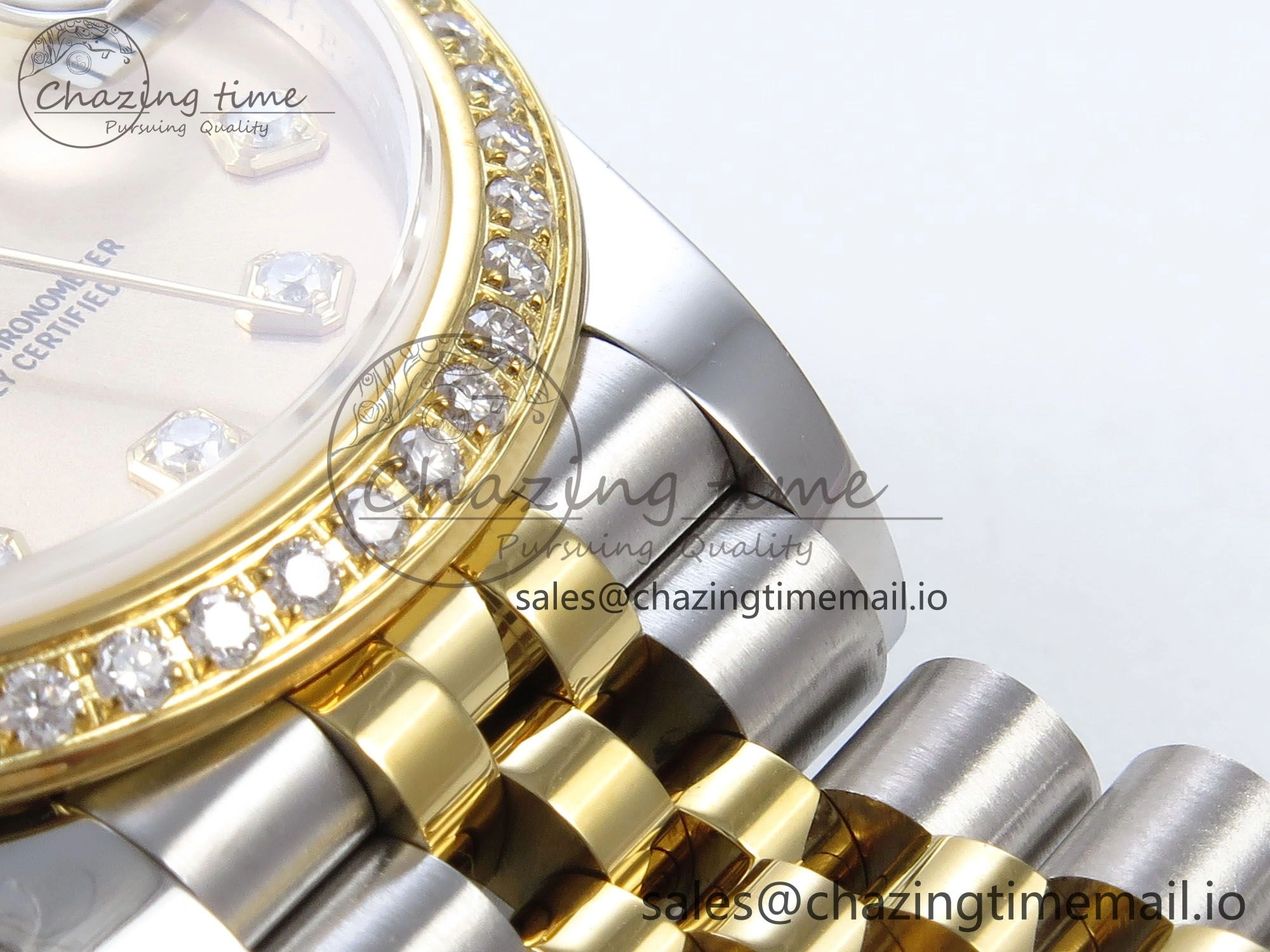 DateJust 31 278383RBR JARF 1:1 Best Edition 904L Steel YG Diamonds Dial on SS YG Jubilee Bracelet HZ2236