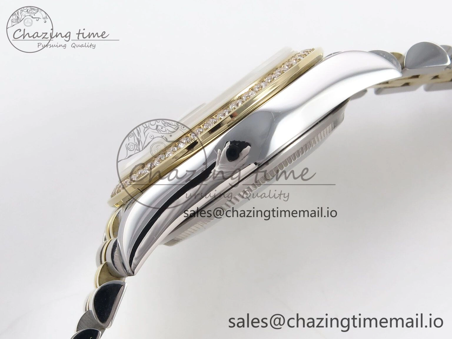 DateJust 31 278383RBR SS YG GMF 1:1 Best Edition 904L Steel Olive Green Diamonds Dial on Jubilee Bracelet A2824
