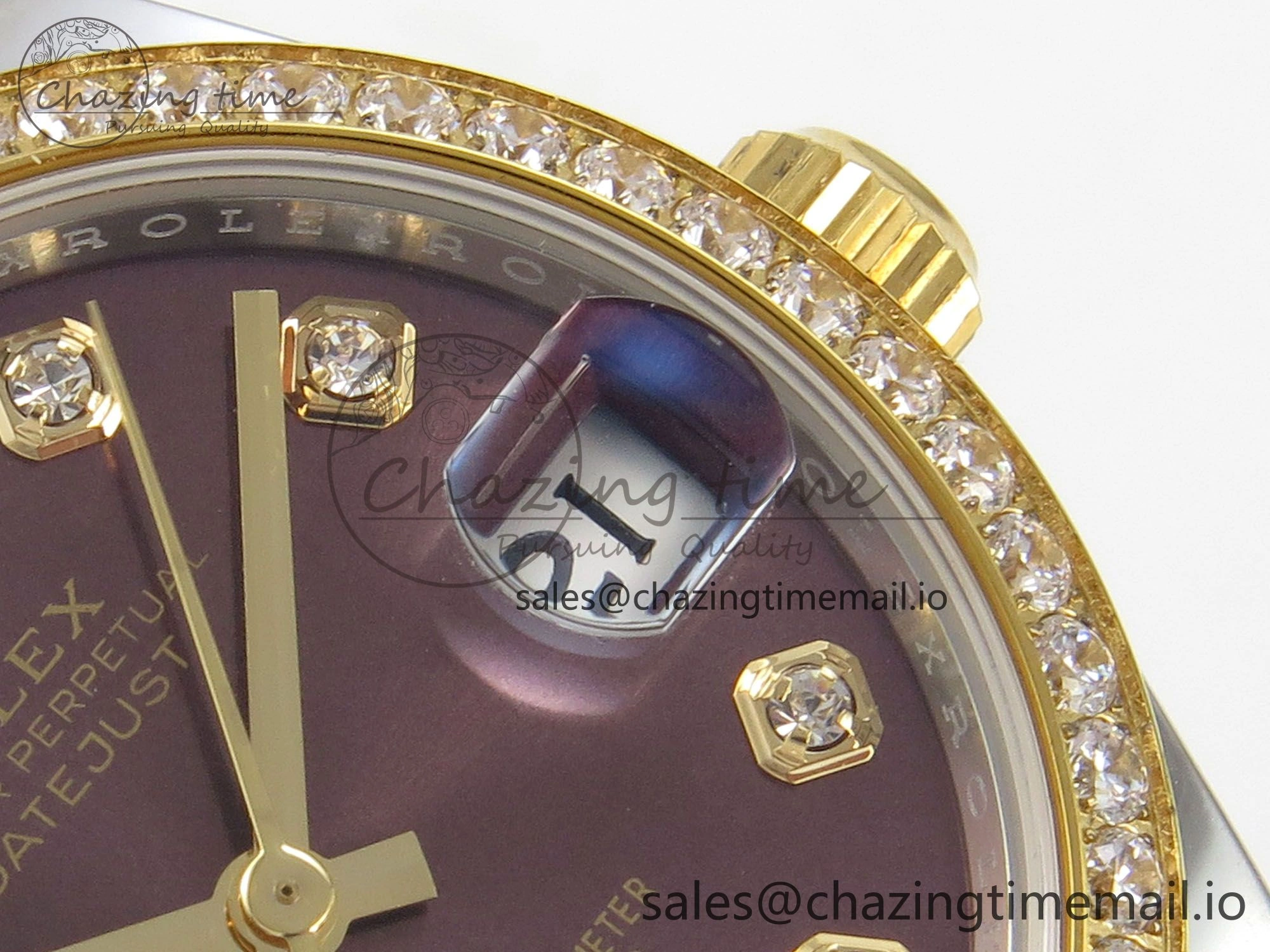 DateJust 31 278383RBR THBF 1:1 Best Edition 904L Steel Brown Diamonds Dial Diamonds Bezel on SS YG Jubilee Bracelet HZ Cal.2236
