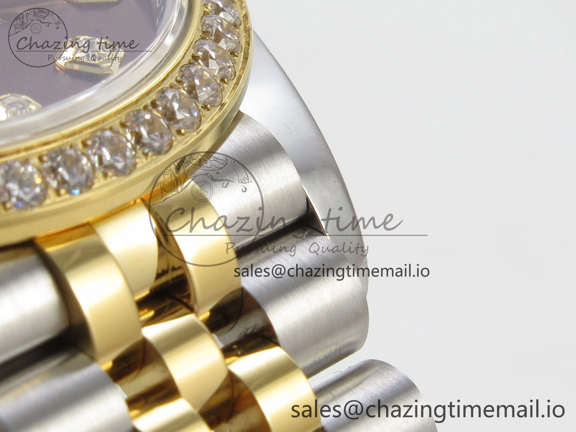 DateJust 31 278383RBR THBF 1:1 Best Edition 904L Steel Brown Diamonds Dial Diamonds Bezel on SS YG Jubilee Bracelet HZ Cal.2236