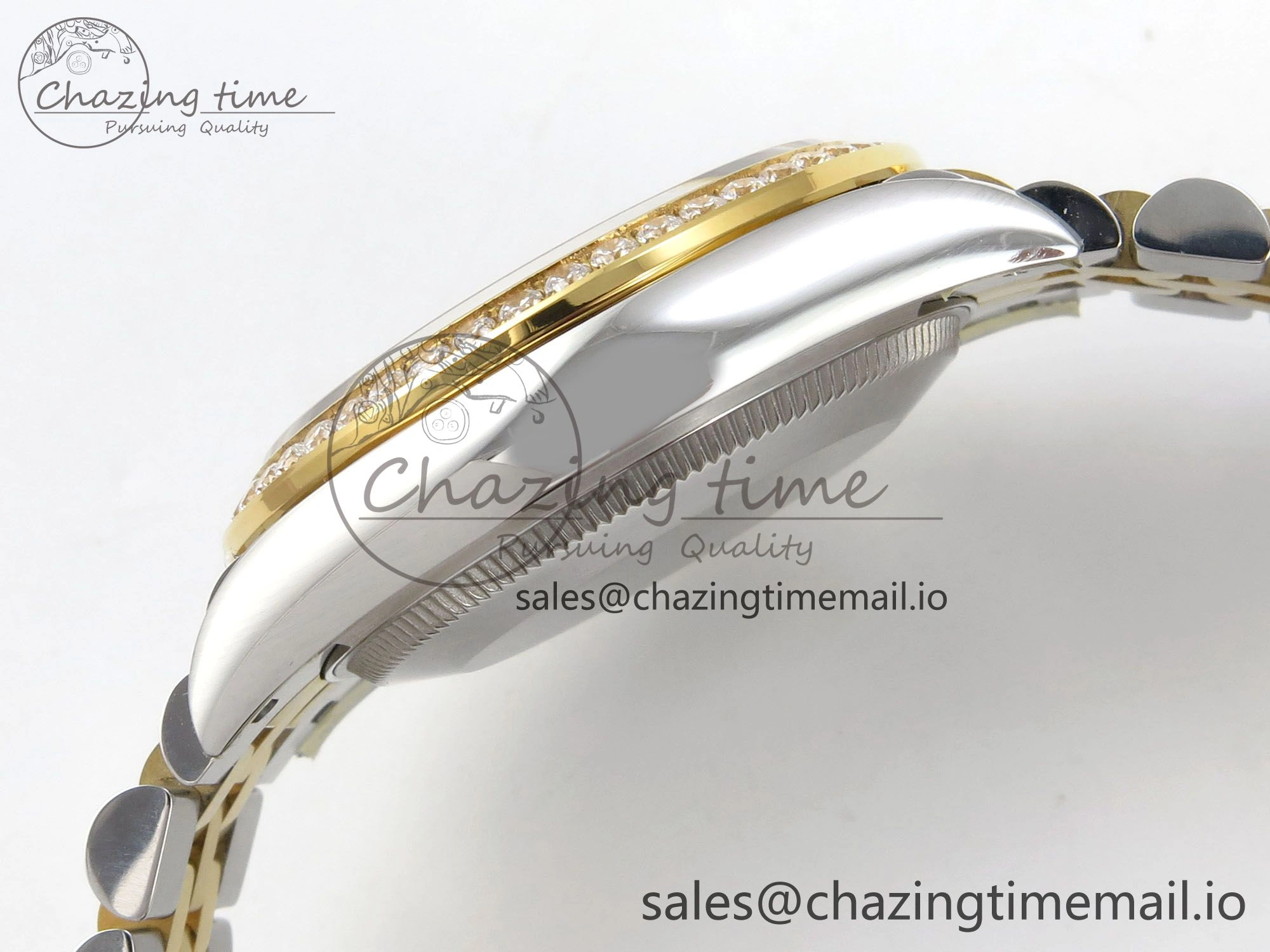 DateJust 31 278383RBR THBF 1:1 Best Edition 904L Steel Green Roman Diamonds Dial Diamonds Bezel on SS YG Jubilee Bracelet HZ Cal.2236