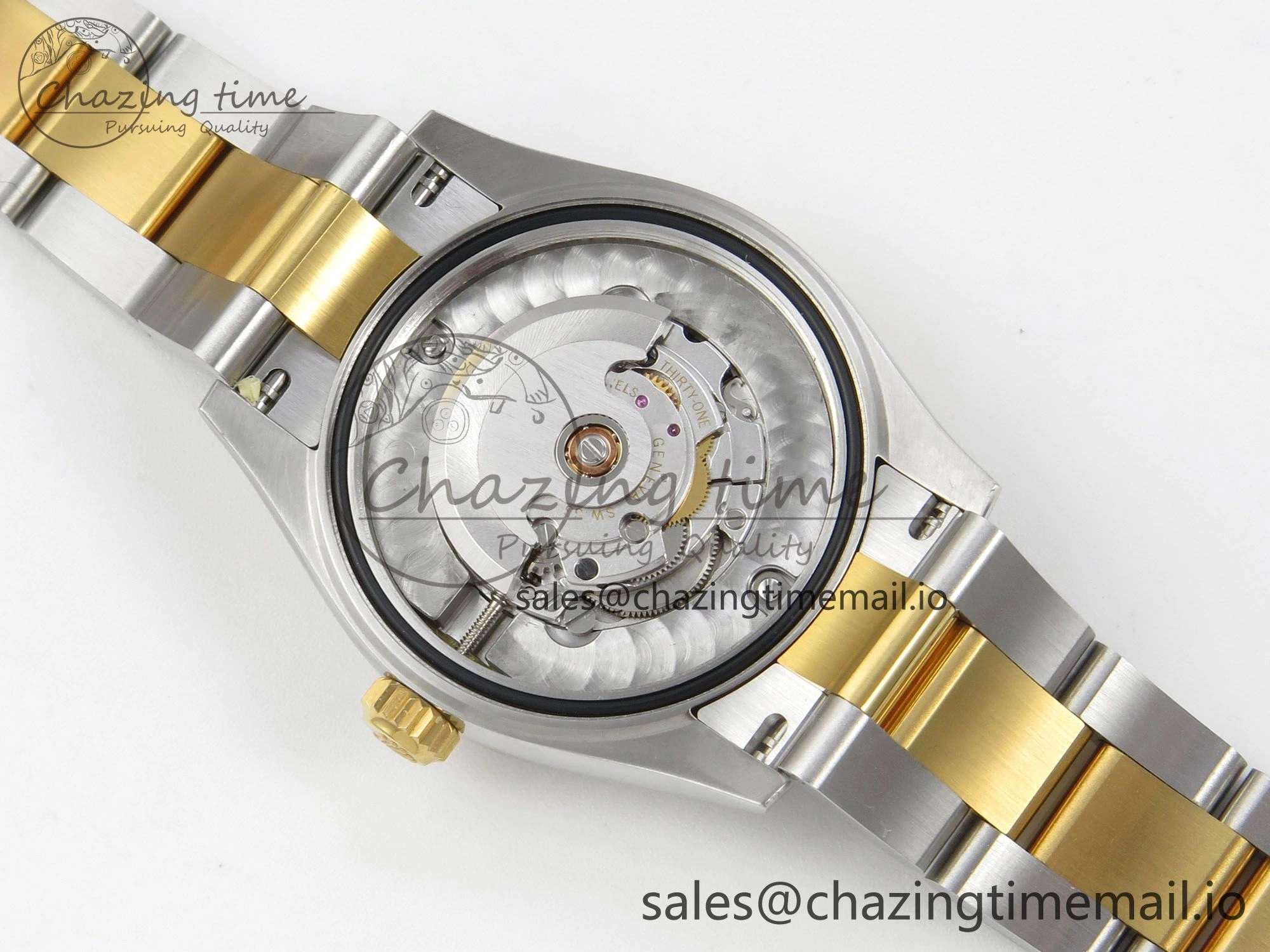 DateJust 31 278383RBR THBF 1:1 Best Edition 904L Steel Green Roman Diamonds Dial Diamonds Bezel on SS YG Oyster Bracelet HZ Cal.2236