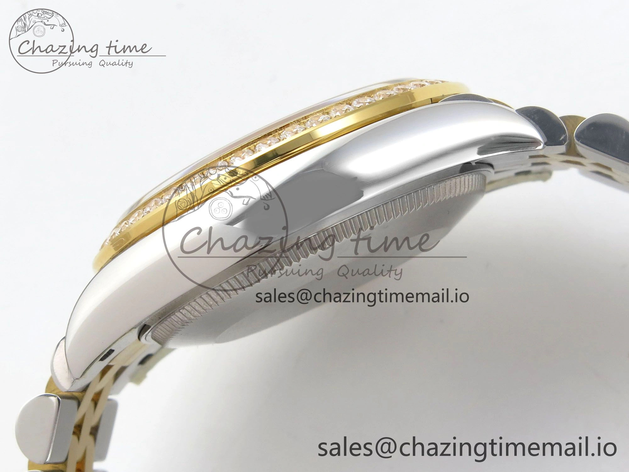 DateJust 31 278383RBR THBF 1:1 Best Edition 904L Steel White Roman Dial Diamonds Bezel on SS YG Jubilee Bracelet HZ Cal.2236