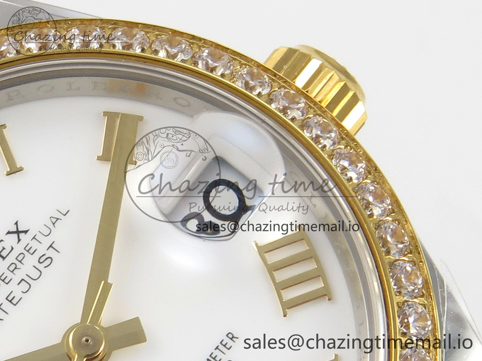 DateJust 31 278383RBR THBF 1:1 Best Edition 904L Steel White Roman Dial Diamonds Bezel on SS YG Jubilee Bracelet HZ Cal.2236