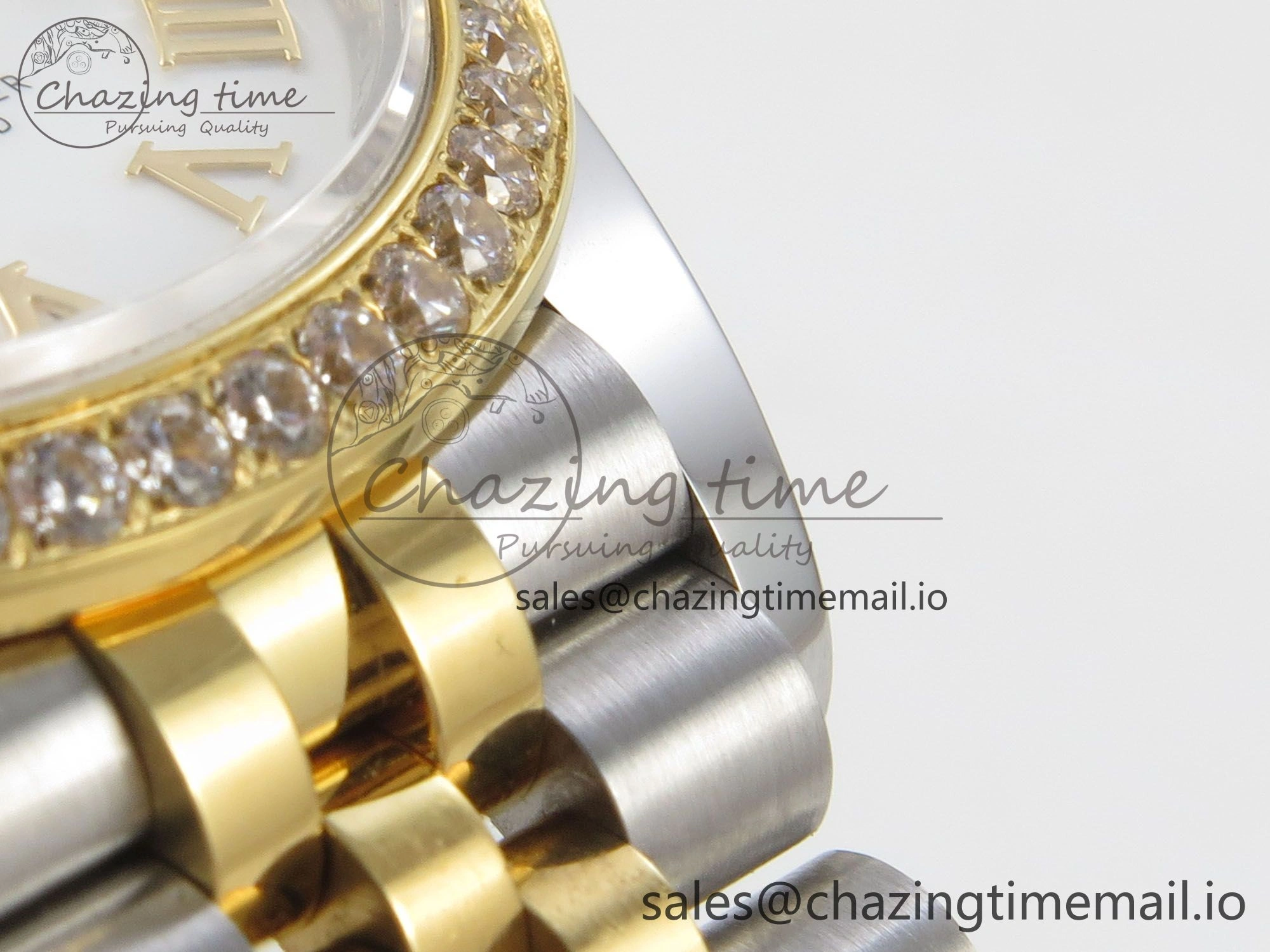 DateJust 31 278383RBR THBF 1:1 Best Edition 904L Steel White Roman Dial Diamonds Bezel on SS YG Jubilee Bracelet HZ Cal.2236
