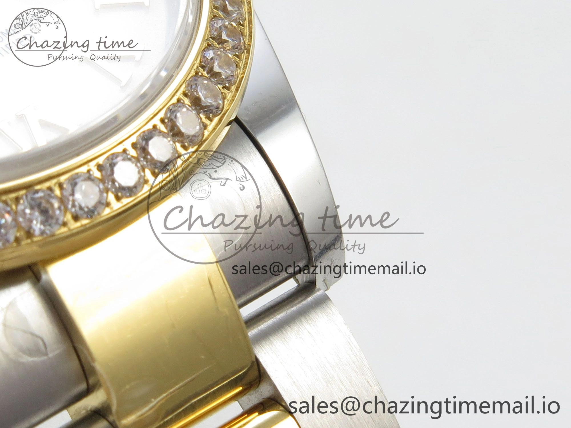 DateJust 31 278383RBR THBF 1:1 Best Edition 904L Steel White Roman Dial Diamonds Bezel on SS YG Oyster Bracelet HZ Cal.2236