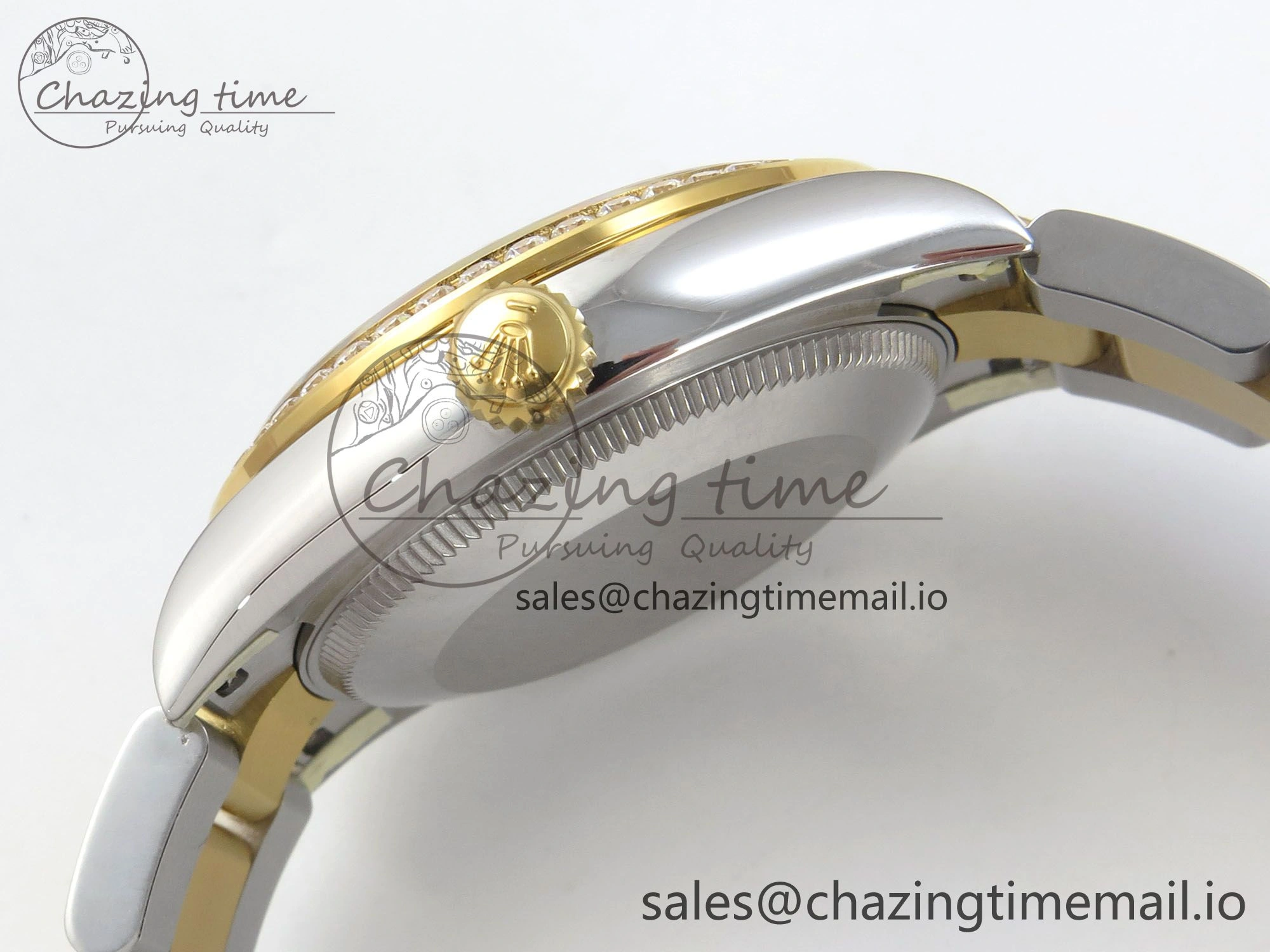 DateJust 31 278383RBR THBF 1:1 Best Edition 904L Steel White Roman Dial Diamonds Bezel on SS YG Oyster Bracelet HZ Cal.2236
